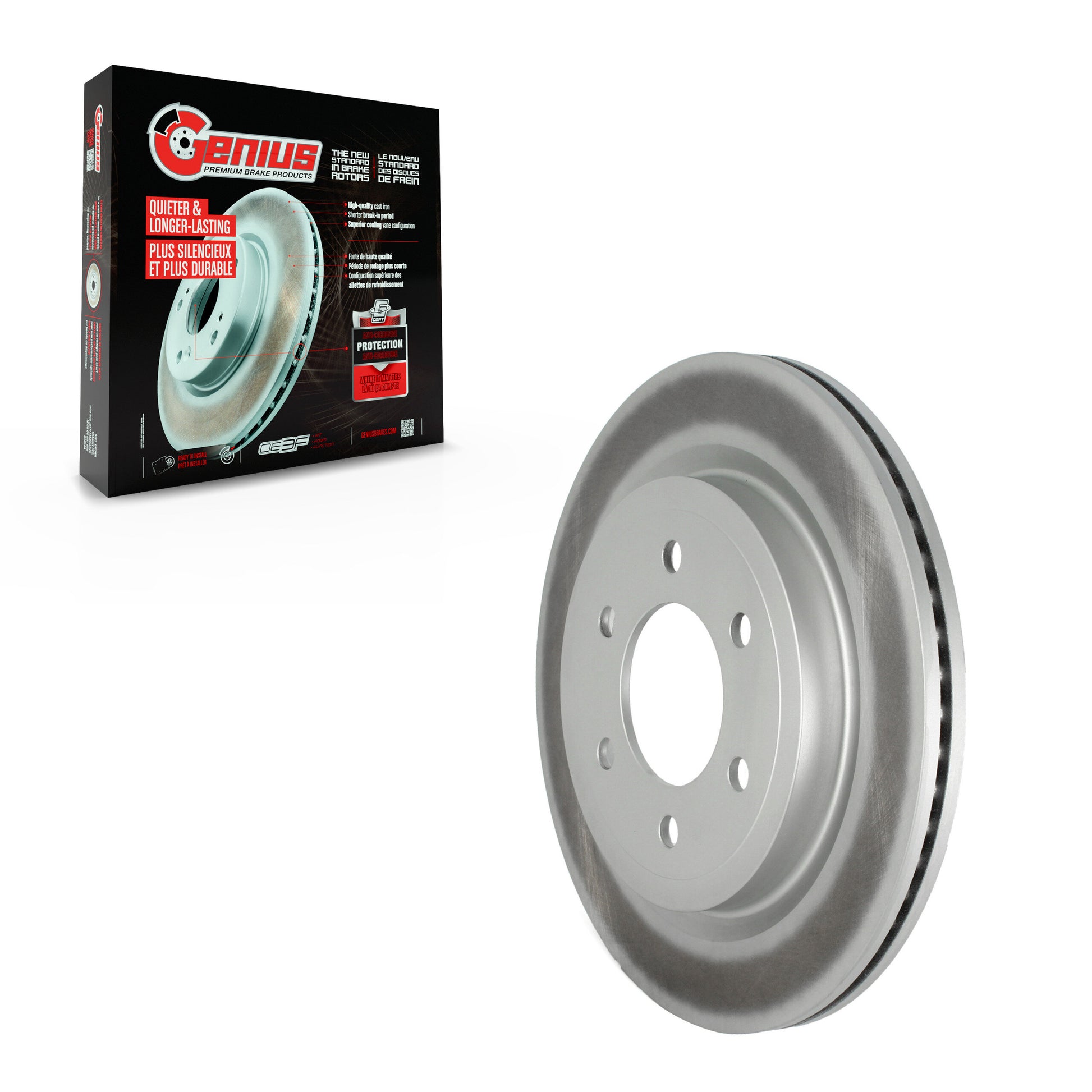 Genius GCR-682263 Disc Brake Rotor for 2018-2021 Ford Expedition, Ford F-150, Lincoln Navigator - Rear