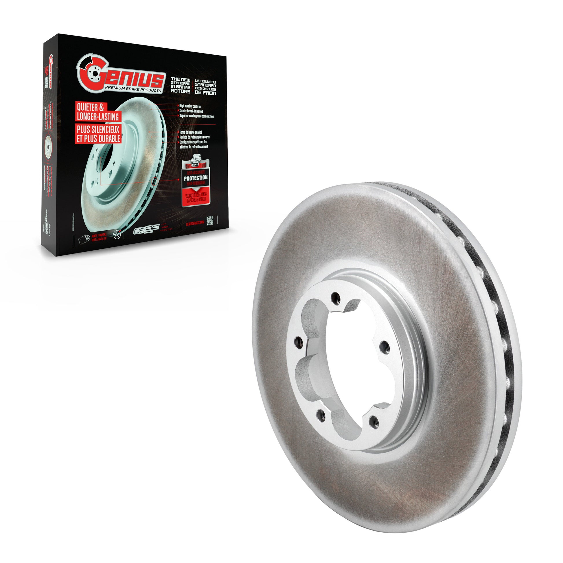 Genius GCR-682343 Disc Brake Rotor for 2015-2023 Ford Transit-350 HD, Ford E-Transit, Ford Transit-150 - Front