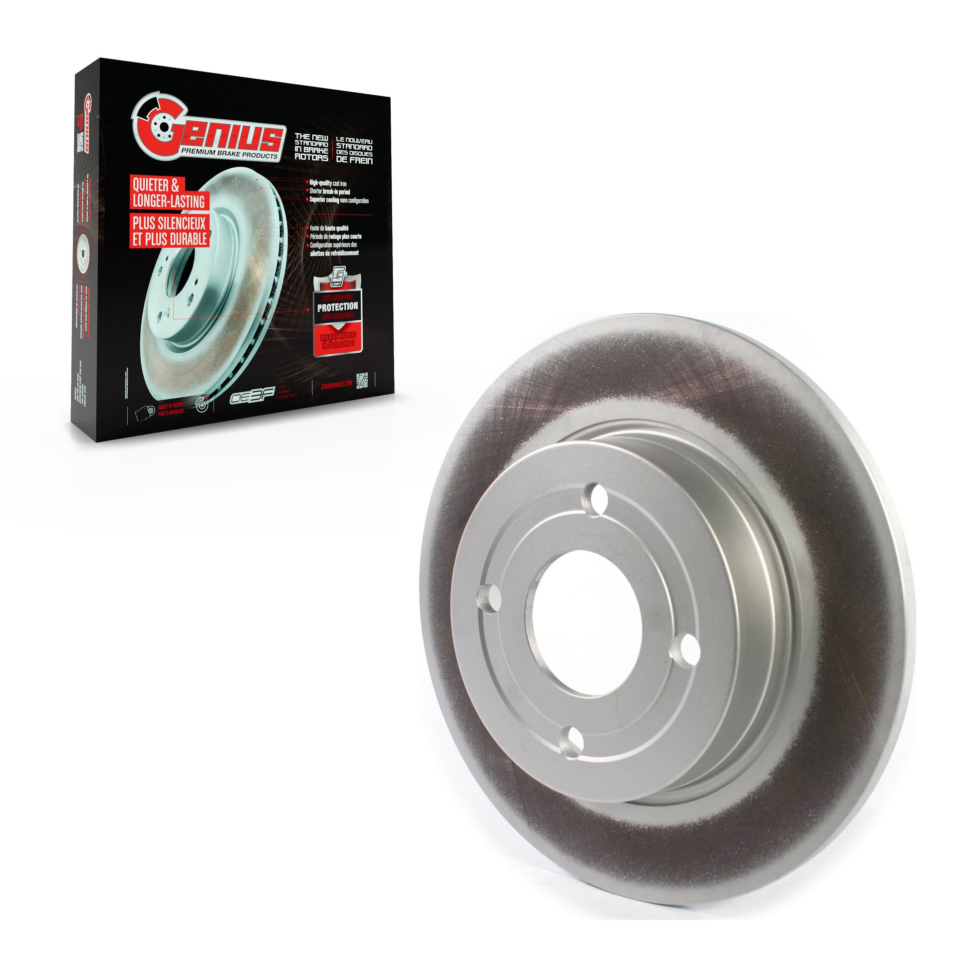 Genius GCR-682429 Disc Brake Rotor for 2018-2021 Ford EcoSport - Rear