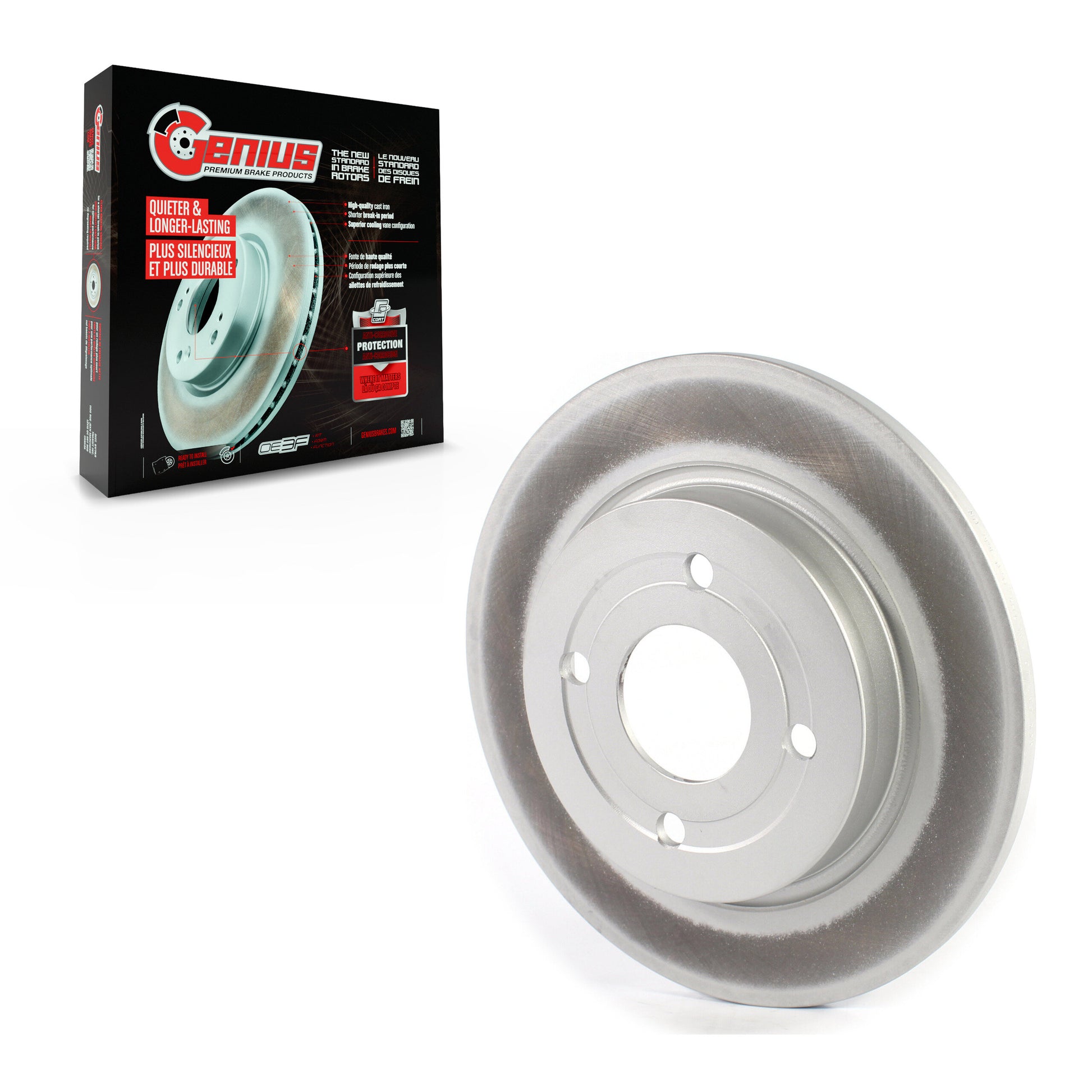 Genius GCR-682446 Disc Brake Rotor for 2018-2022 Ford EcoSport - Rear
