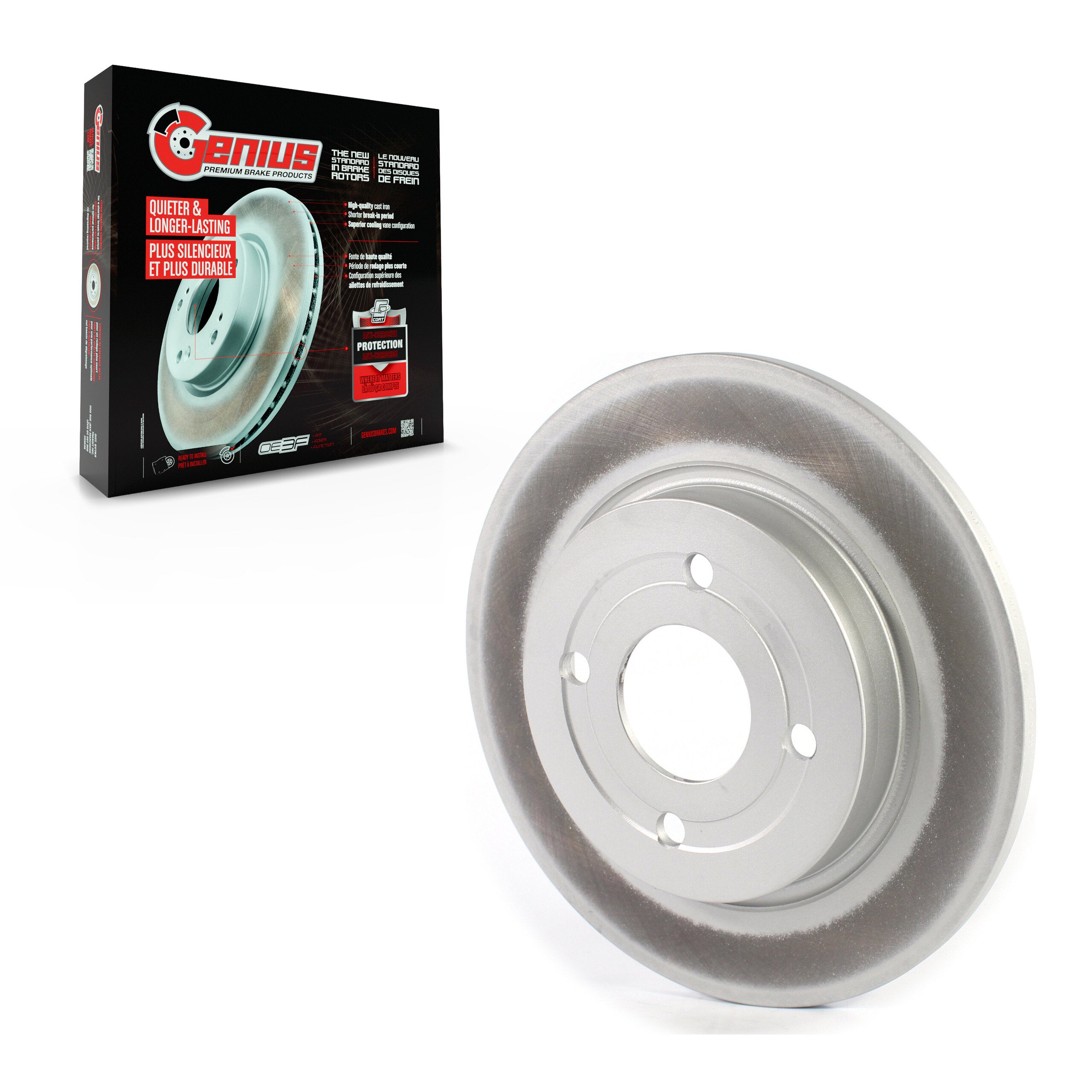 Genius GCR-682446 Disc Brake Rotor for 2018-2022 Ford EcoSport - Rear