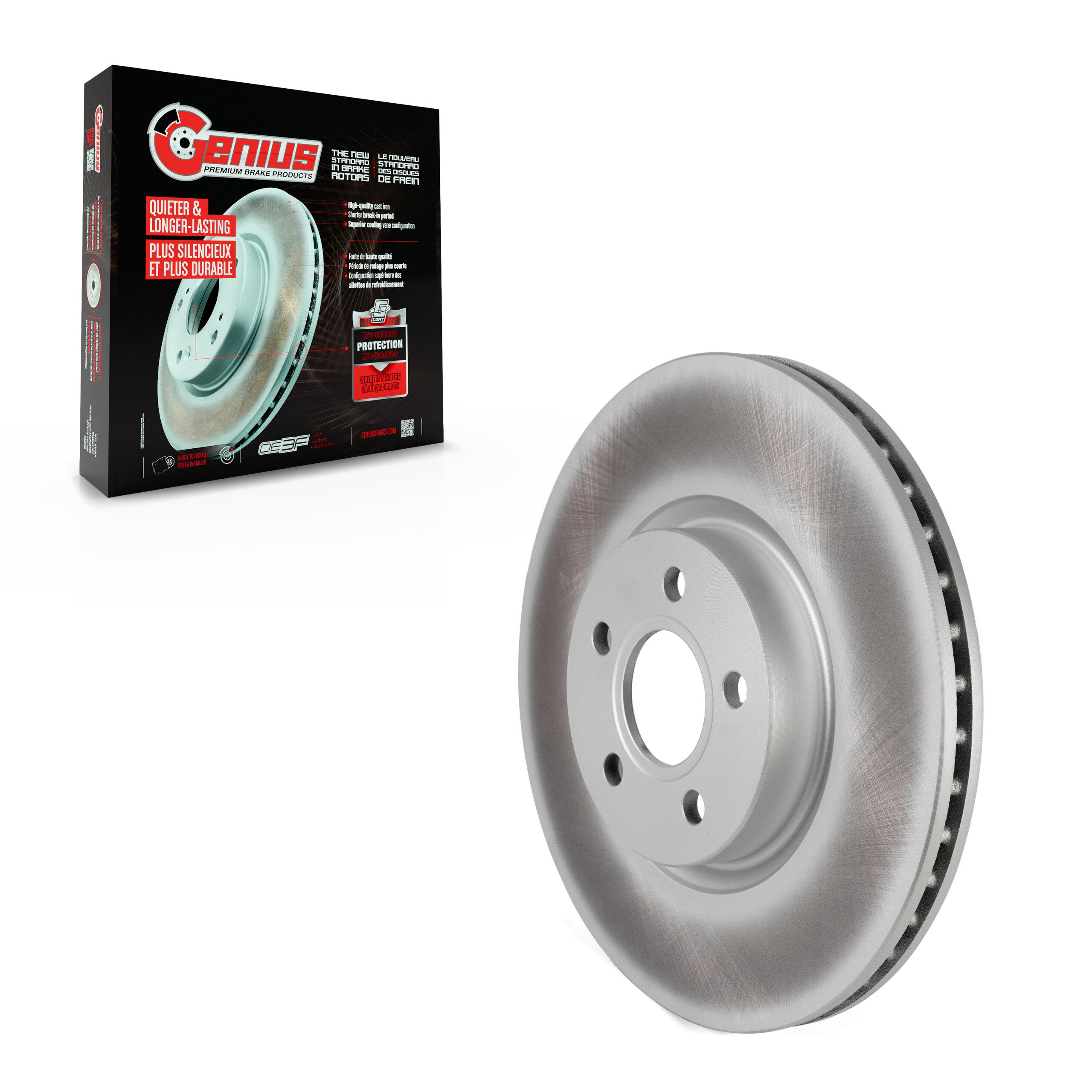 Genius GCR-682503 Disc Brake Rotor for 2018-2023 Ford Transit Connect - Front