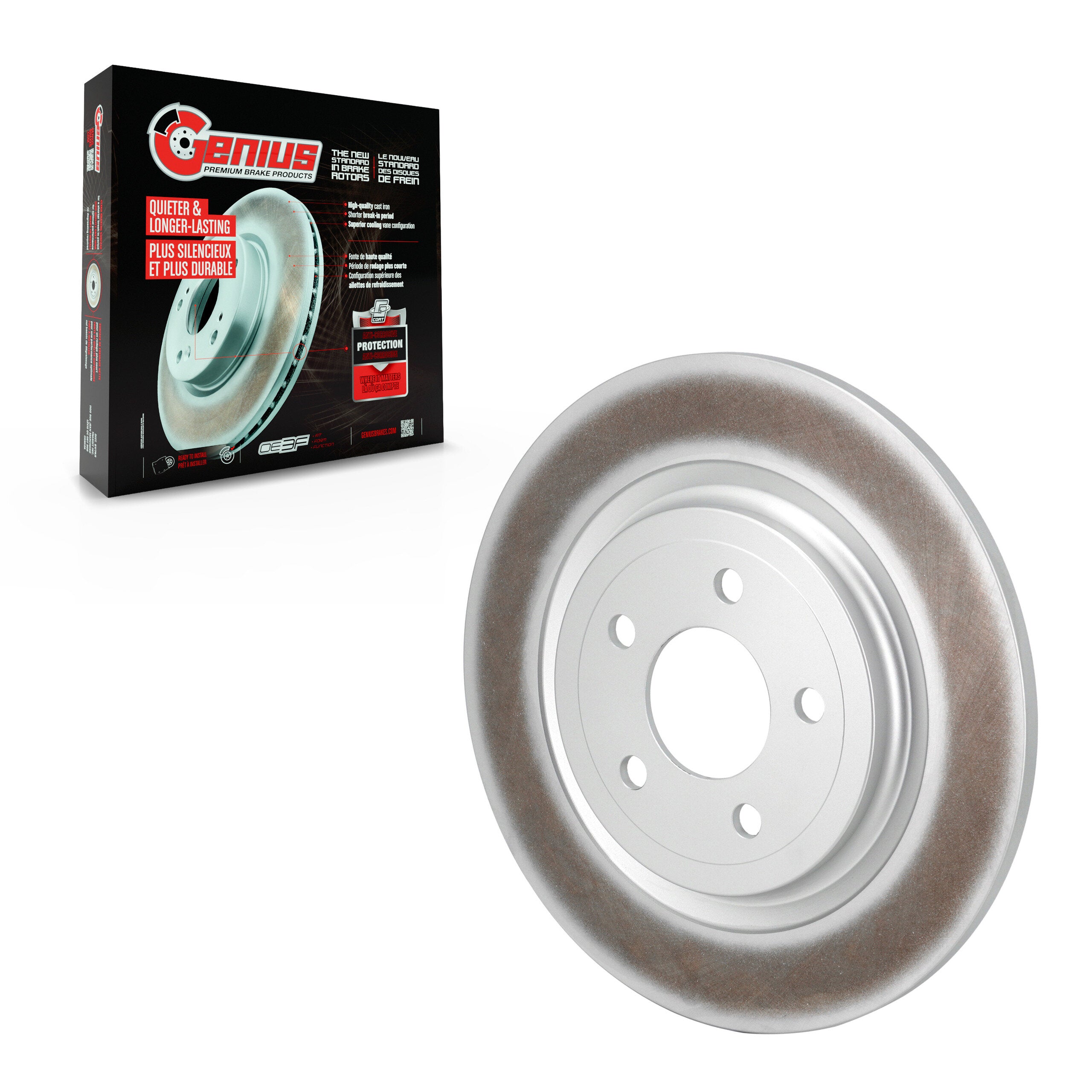 Genius GCR-682613 Disc Brake Rotor for 2020-2024 Ford Mustang, Ford Explorer - Rear
