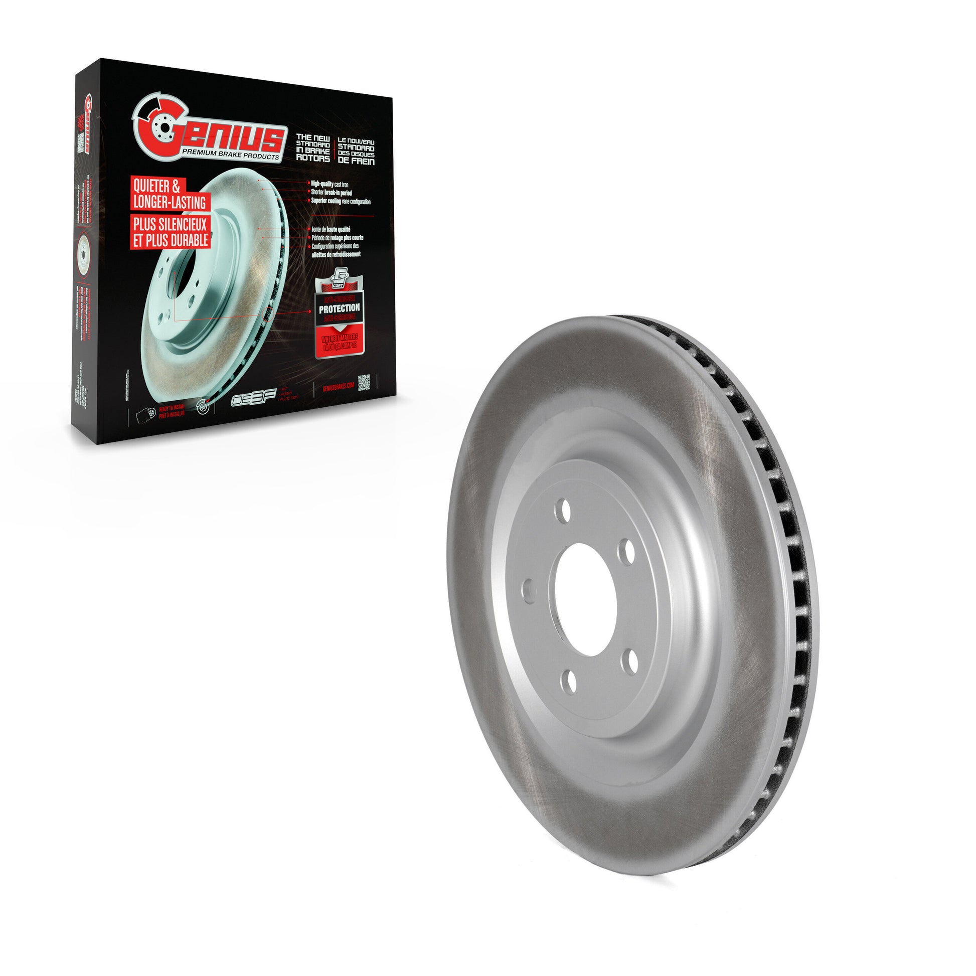 Genius GCR-682614 Disc Brake Rotor for 2020-2024 Ford Mustang, Ford Explorer, Ford Police Interceptor Utility - Rear