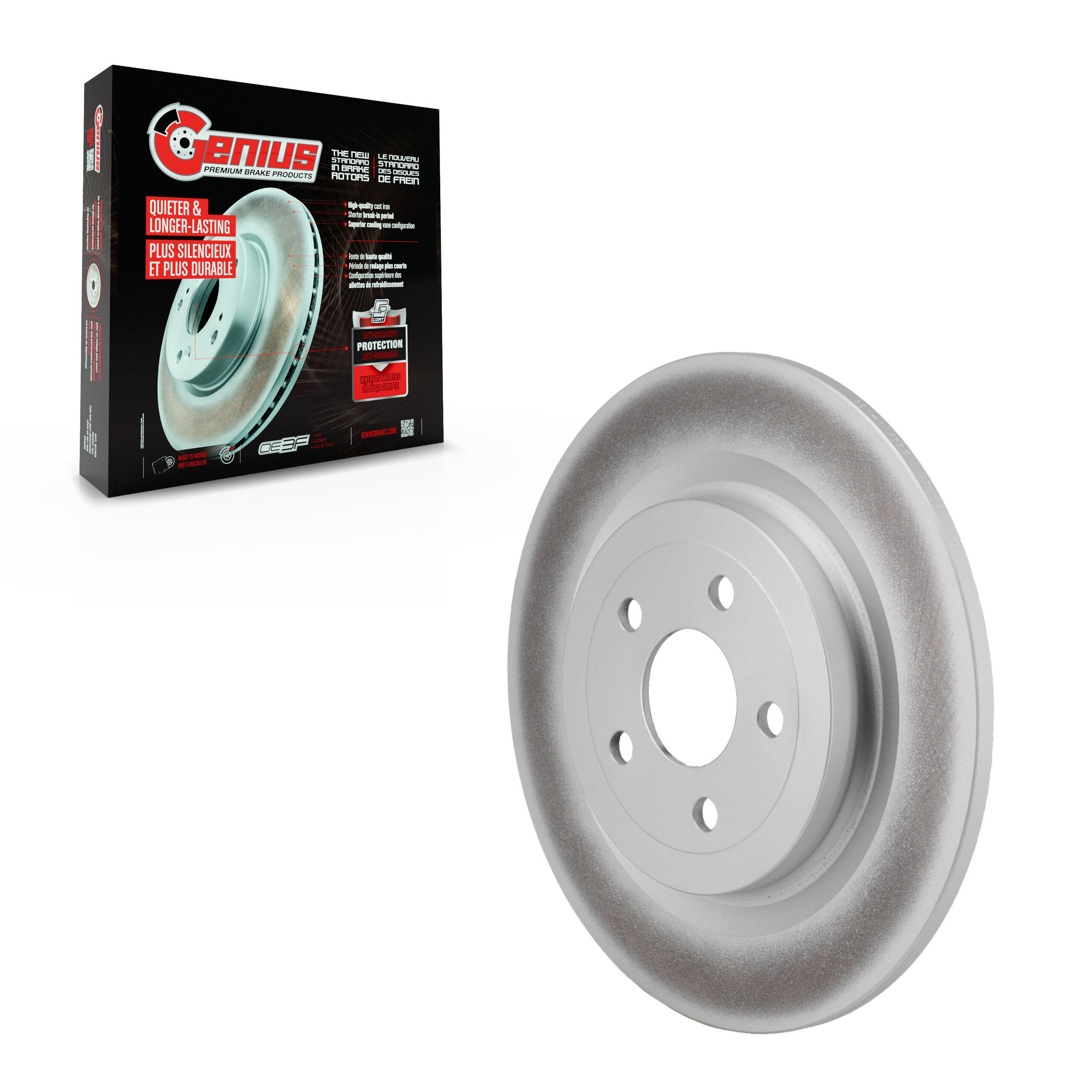 Genius GCR-682665 Disc Brake Rotor for 2021-2023 Ford Mustang Mach-E - Rear