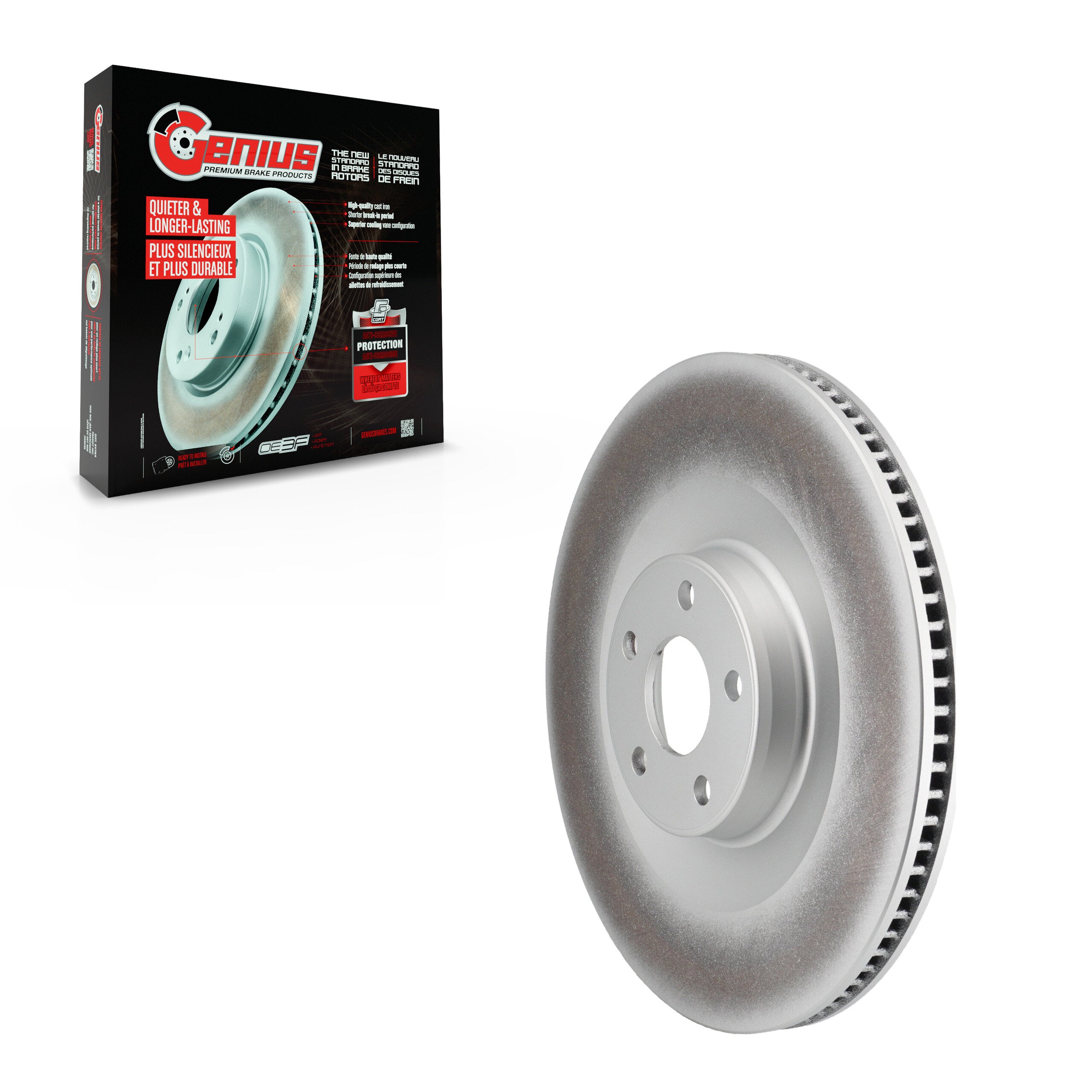Genius GCR-682744 Disc Brake Rotor for 2021-2023 Ford Mustang Mach-E - Front