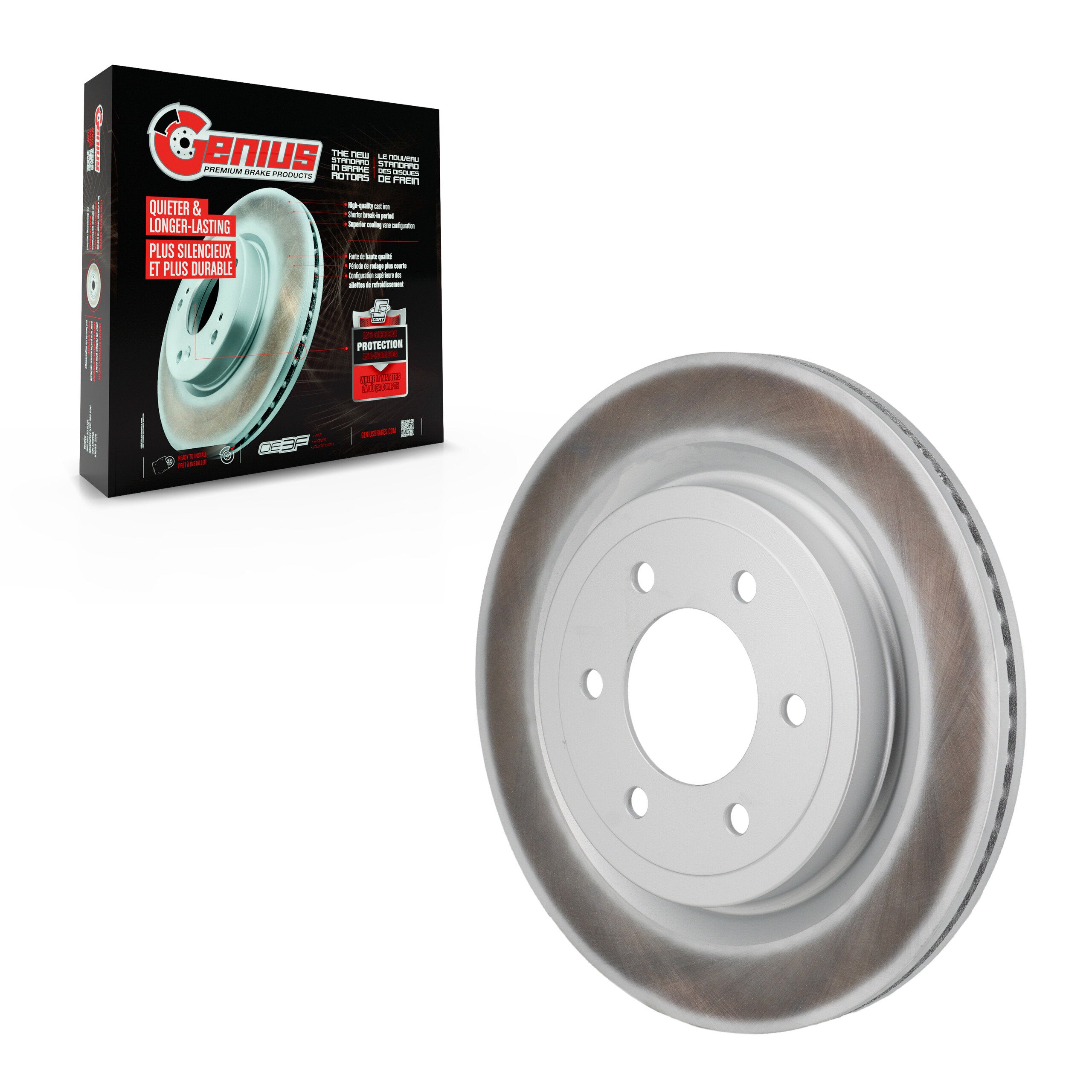 Genius GCR-682765 Disc Brake Rotor for 2021-2025 Ford F-150 Lightning, Ford F-150 - Rear