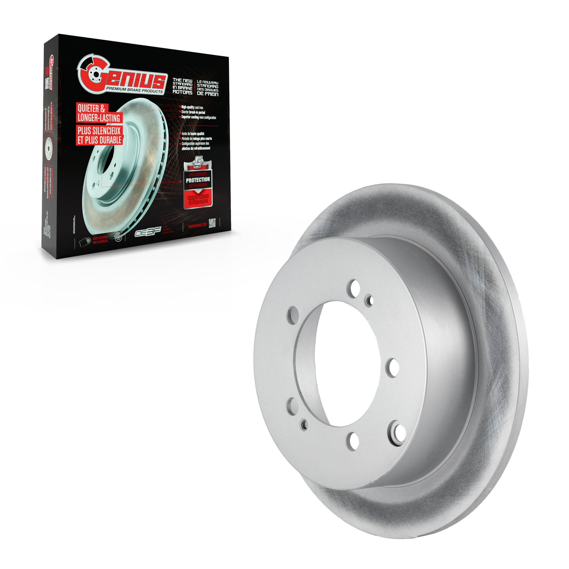 Genius GCR-76627 Disc Brake Rotor for 1995-2006 Mitsubishi Lancer, Mitsubishi Outlander, Mitsubishi Eclipse - Rear