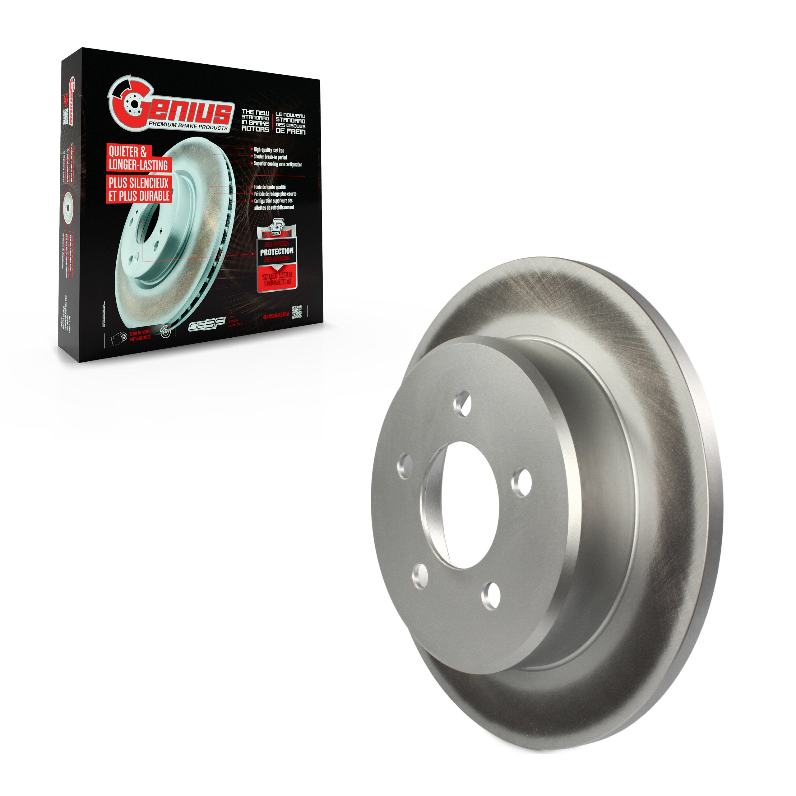 Genius GCR-76650 Disc Brake Rotor for 1997-2007 Chrysler Voyager, Chrysler Grand Voyager, Chrysler Town & Country - Rear