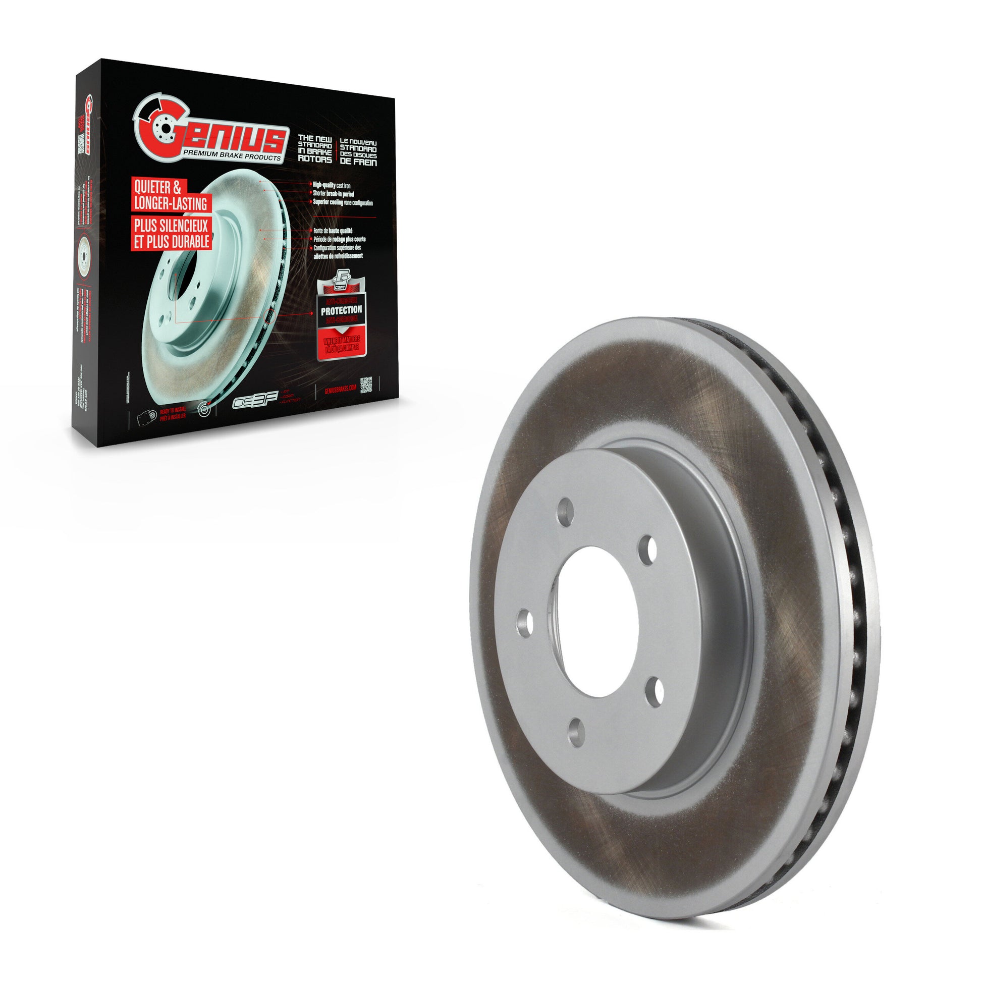 Genius GCR-76722 Disc Brake Rotor for 1998-2004 Chrysler Concorde, Chrysler Intrepid, Dodge Intrepid - Front