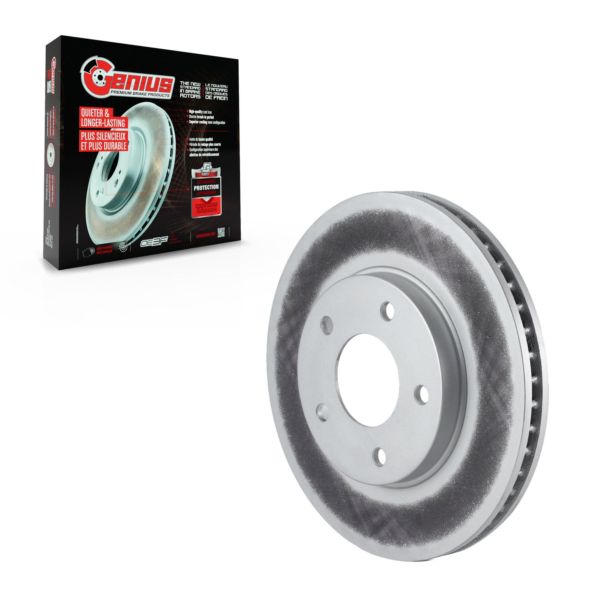 Genius GCR-76921 Disc Brake Rotor for 2000-2012 Mitsubishi Galant, Mitsubishi Lancer, Mitsubishi Outlander - Front