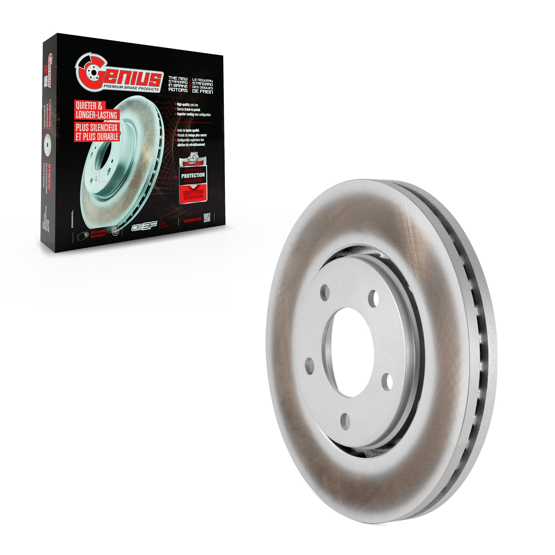 Genius GCR-780037 Disc Brake Rotor for 2001-2007 Chrysler Town & Country, Chrysler Voyager, Dodge Caravan - Front