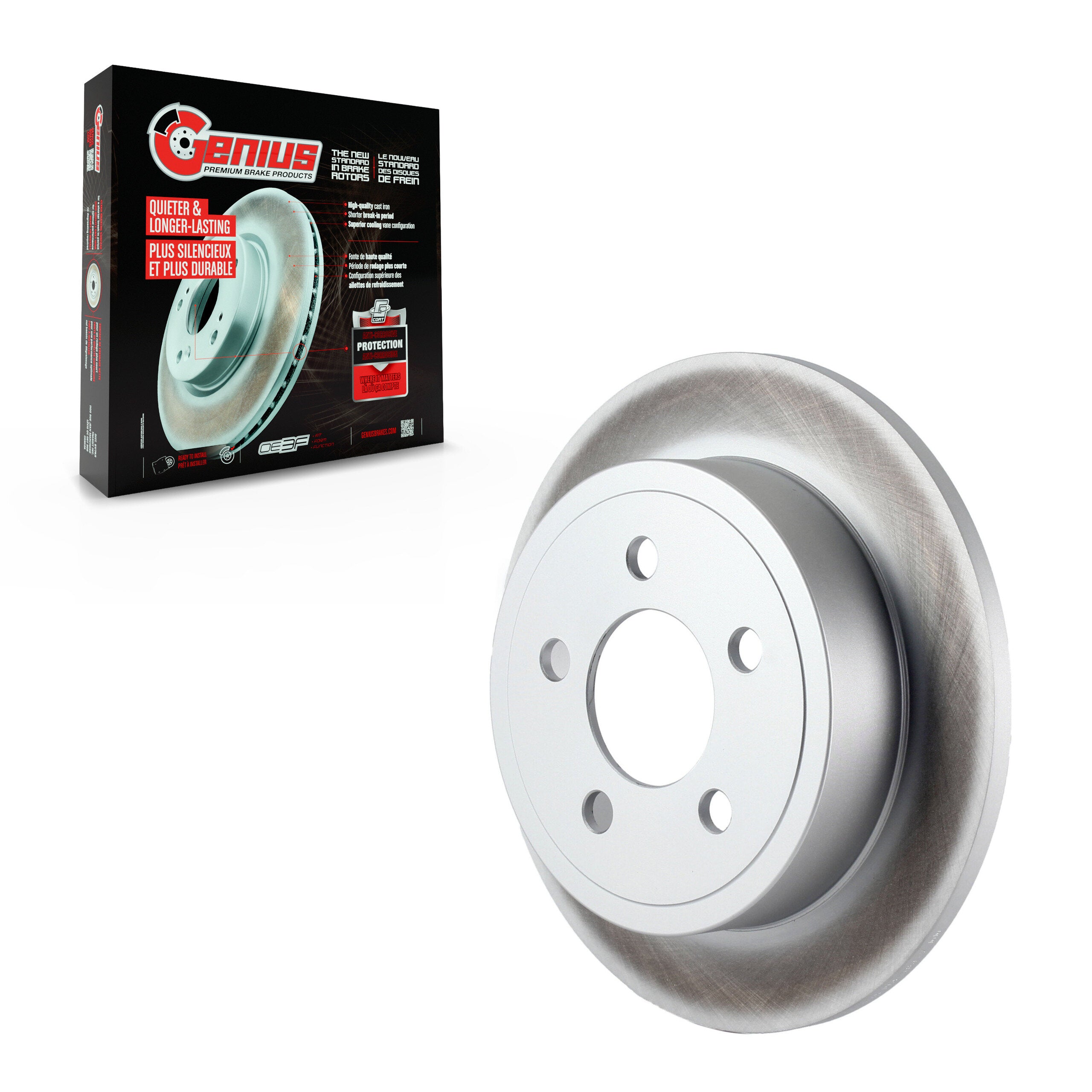 Genius GCR-780134 Disc Brake Rotor for 2003-2007 Jeep Liberty, Jeep TJ, Jeep Wrangler - Rear