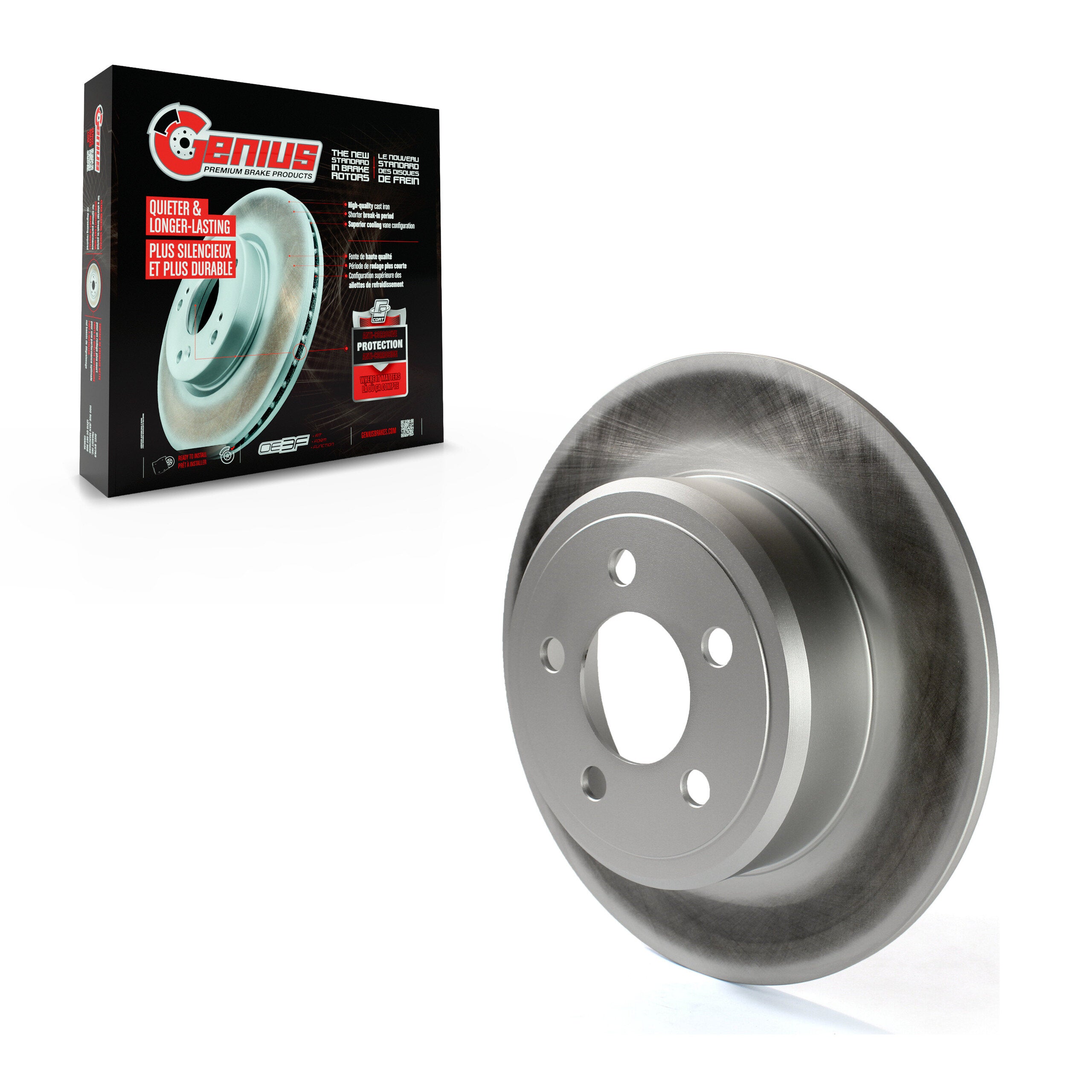 Genius GCR-780254 Disc Brake Rotor for 2005-2023 Dodge Challenger, Chrysler 300, Dodge Charger - Rear