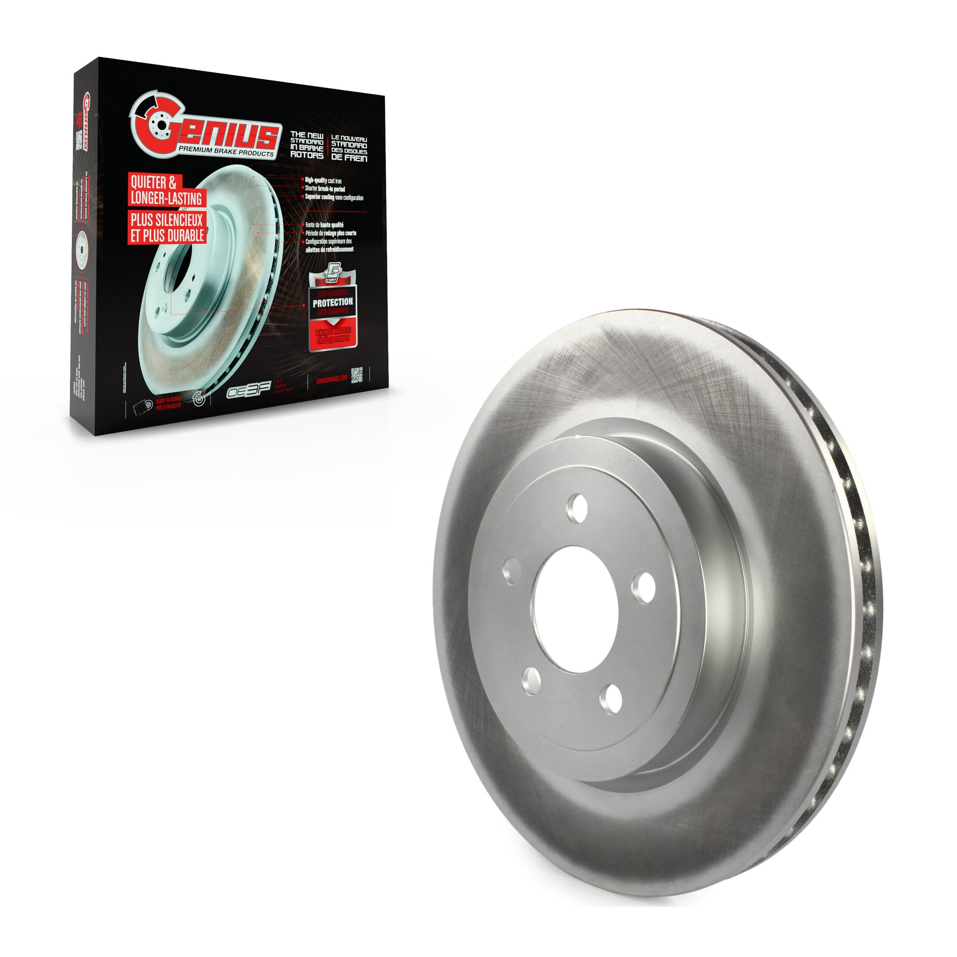 Genius GCR-780256 Disc Brake Rotor for 2005-2023 Dodge Charger, Chrysler 300, Dodge Challenger - Front