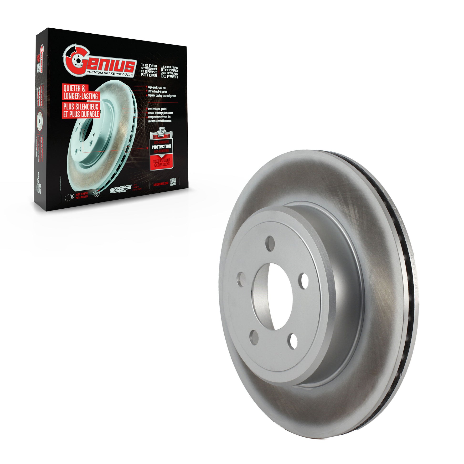 Genius GCR-780257 Disc Brake Rotor for 2005-2023 Dodge Challenger, Chrysler 300, Dodge Charger - Rear