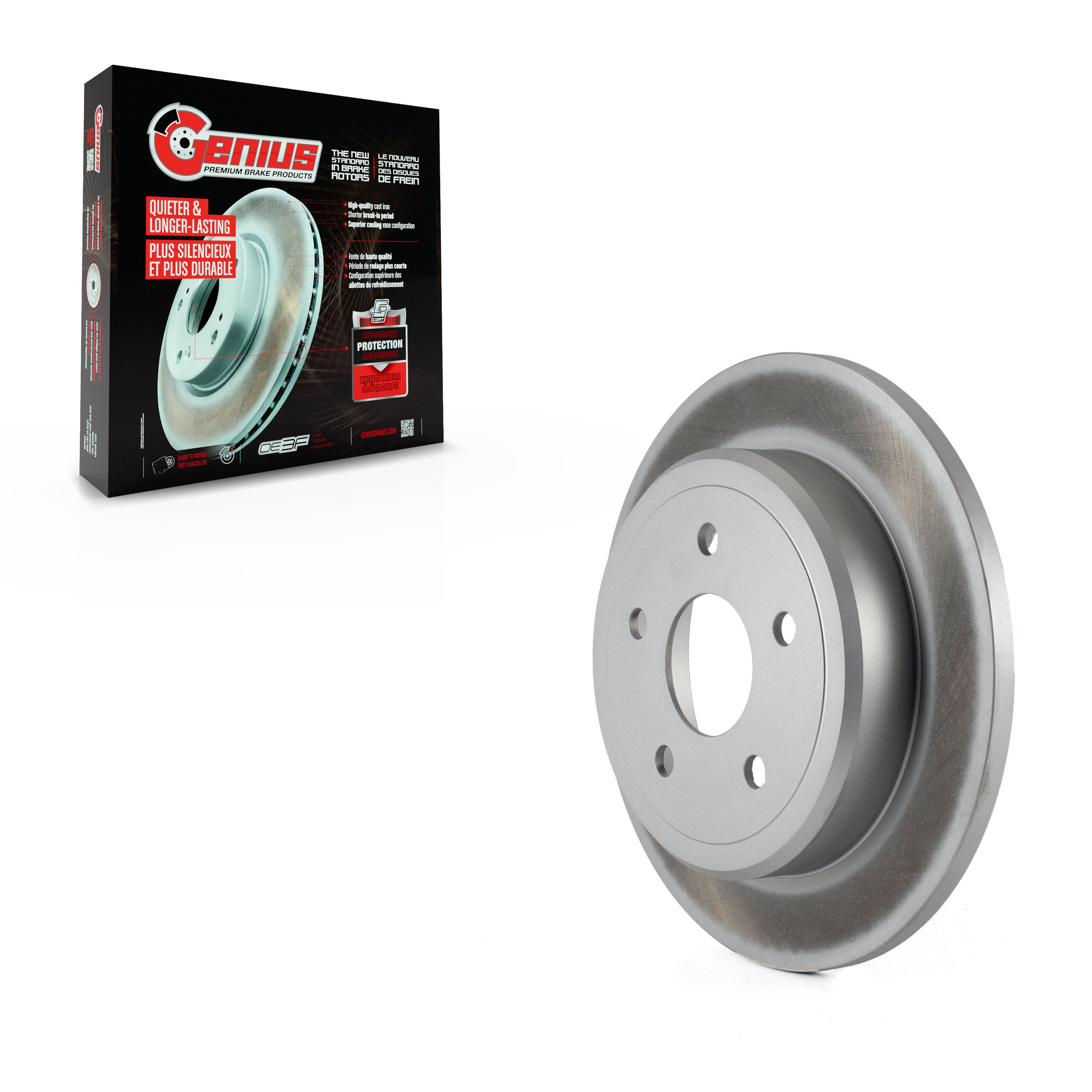 Genius GCR-780296 Disc Brake Rotor for 2005-2010 Jeep Grand Cherokee, Jeep Commander - Rear