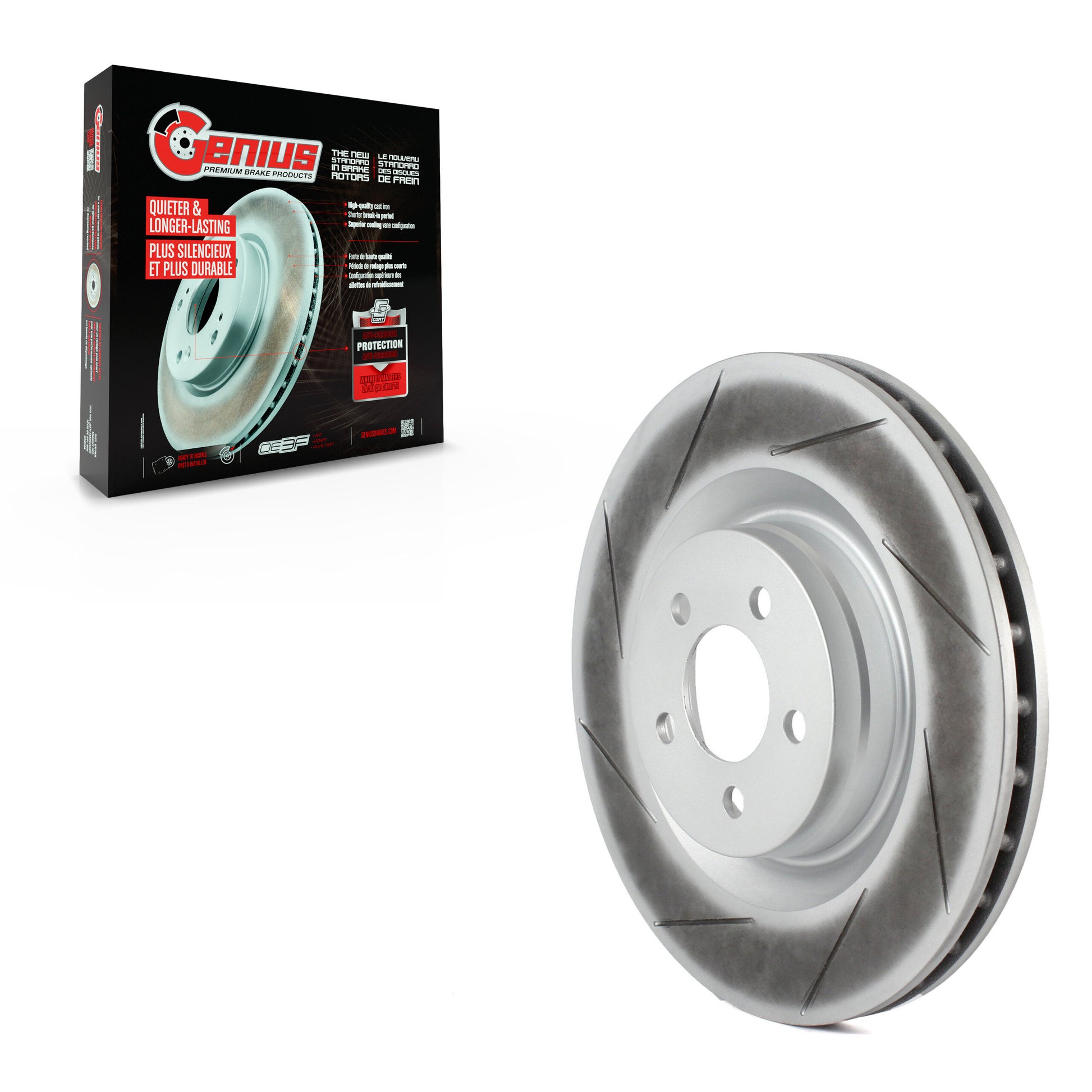 Genius GCR-780389 Disc Brake Rotor for 2005-2023 Dodge Challenger, Dodge Charger, Chrysler 300 - Front
