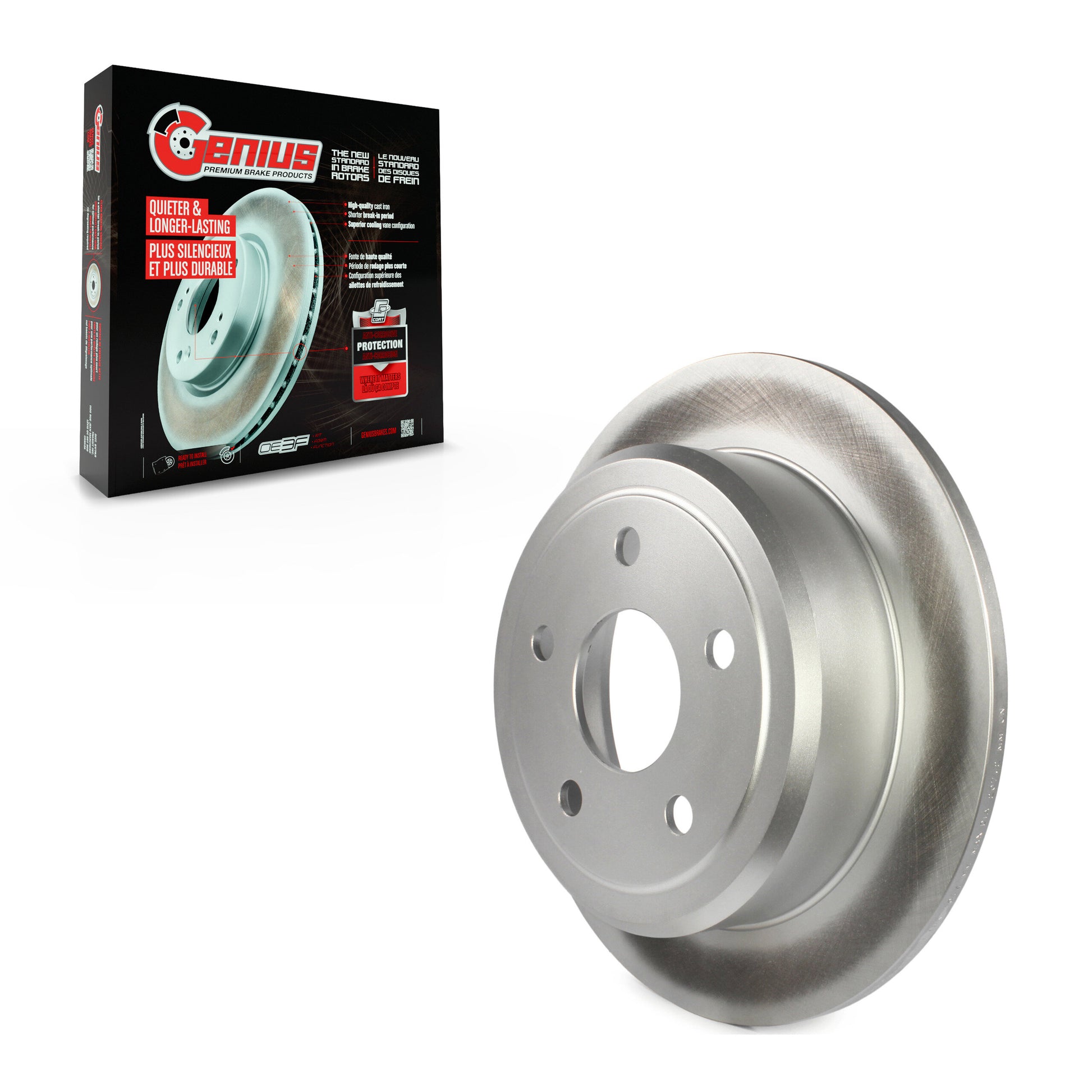 Genius GCR-780519 Disc Brake Rotor for 2007-2018 Jeep Wrangler JK, Jeep Wrangler - Rear