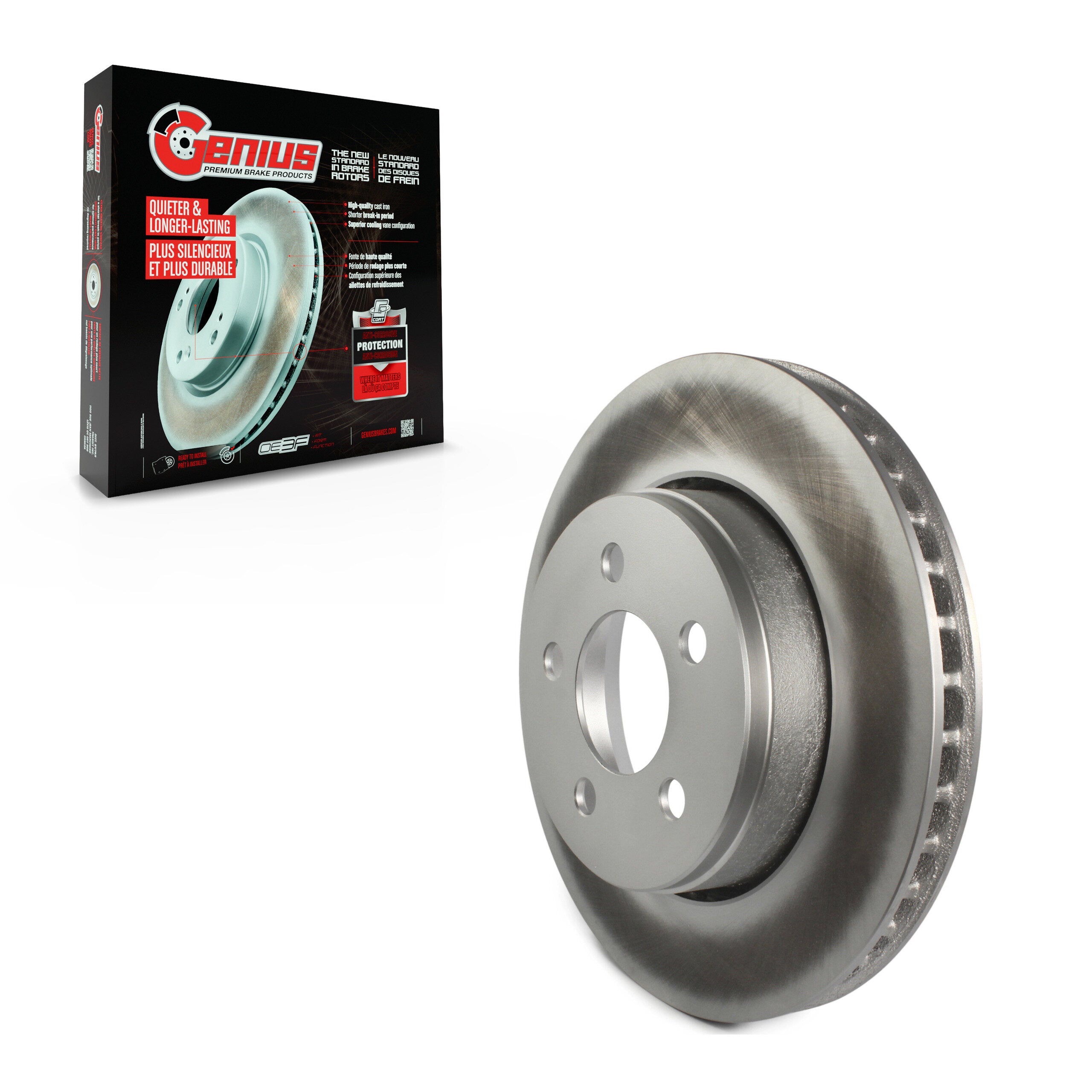 Genius GCR-780540 Disc Brake Rotor for 2007-2012 Dodge Nitro, Jeep Liberty - Front
