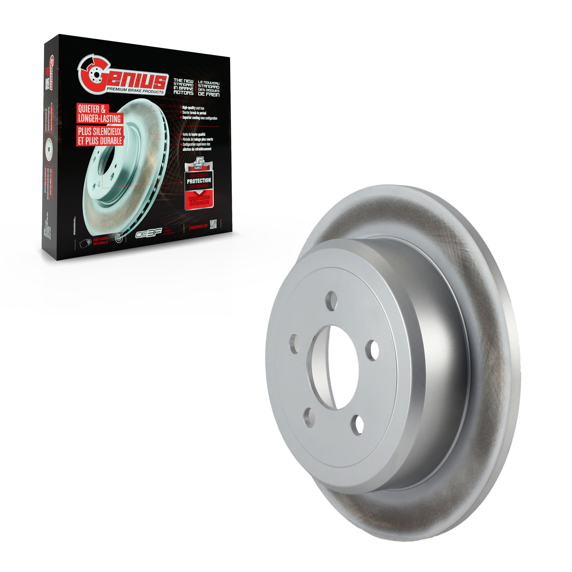 Genius GCR-780542 Disc Brake Rotor for 2007-2012 Jeep Liberty, Dodge Nitro - Rear