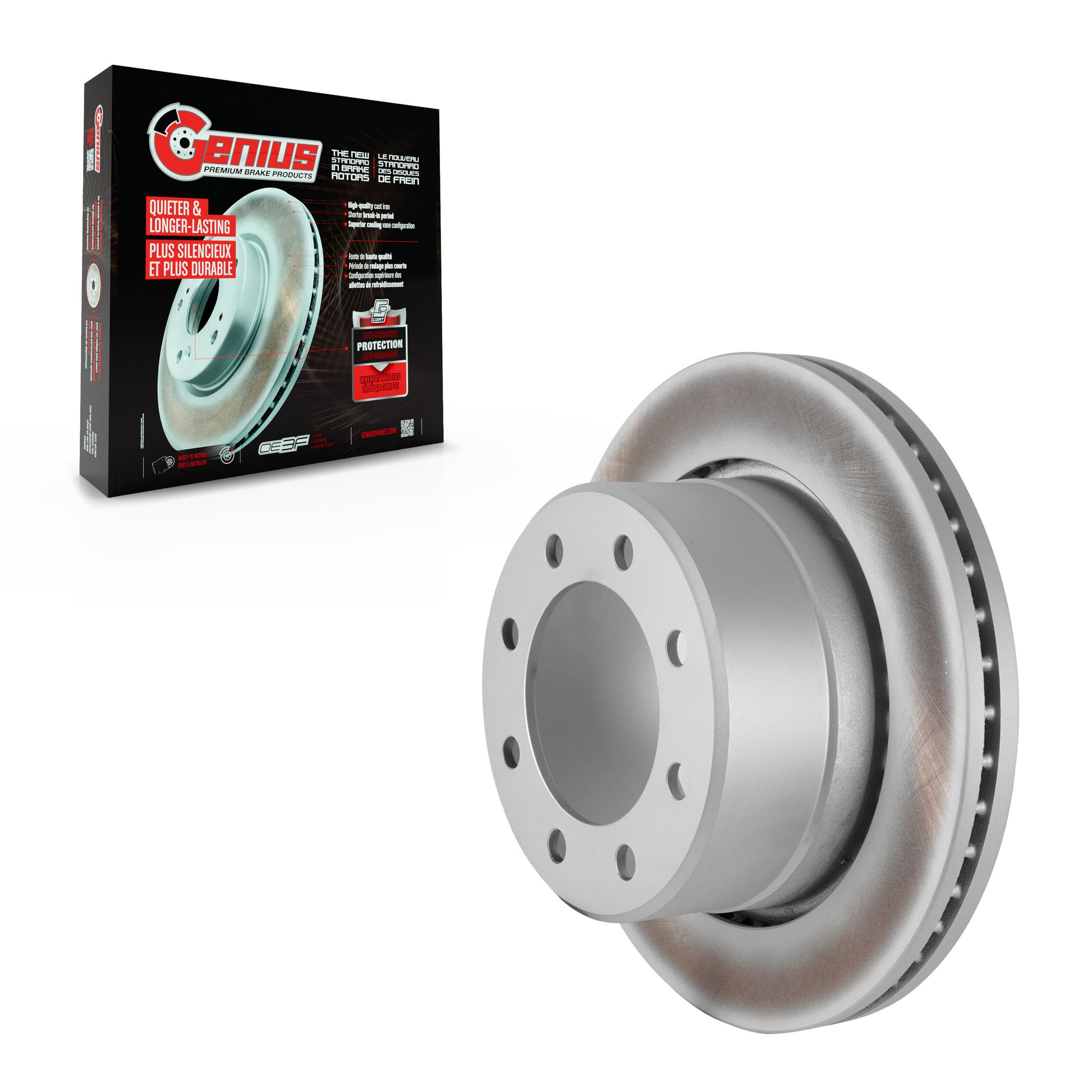 Genius GCR-780733 Disc Brake Rotor for 2009-2024 Ram 3500, Ram 1500, Ram 2500 - Rear