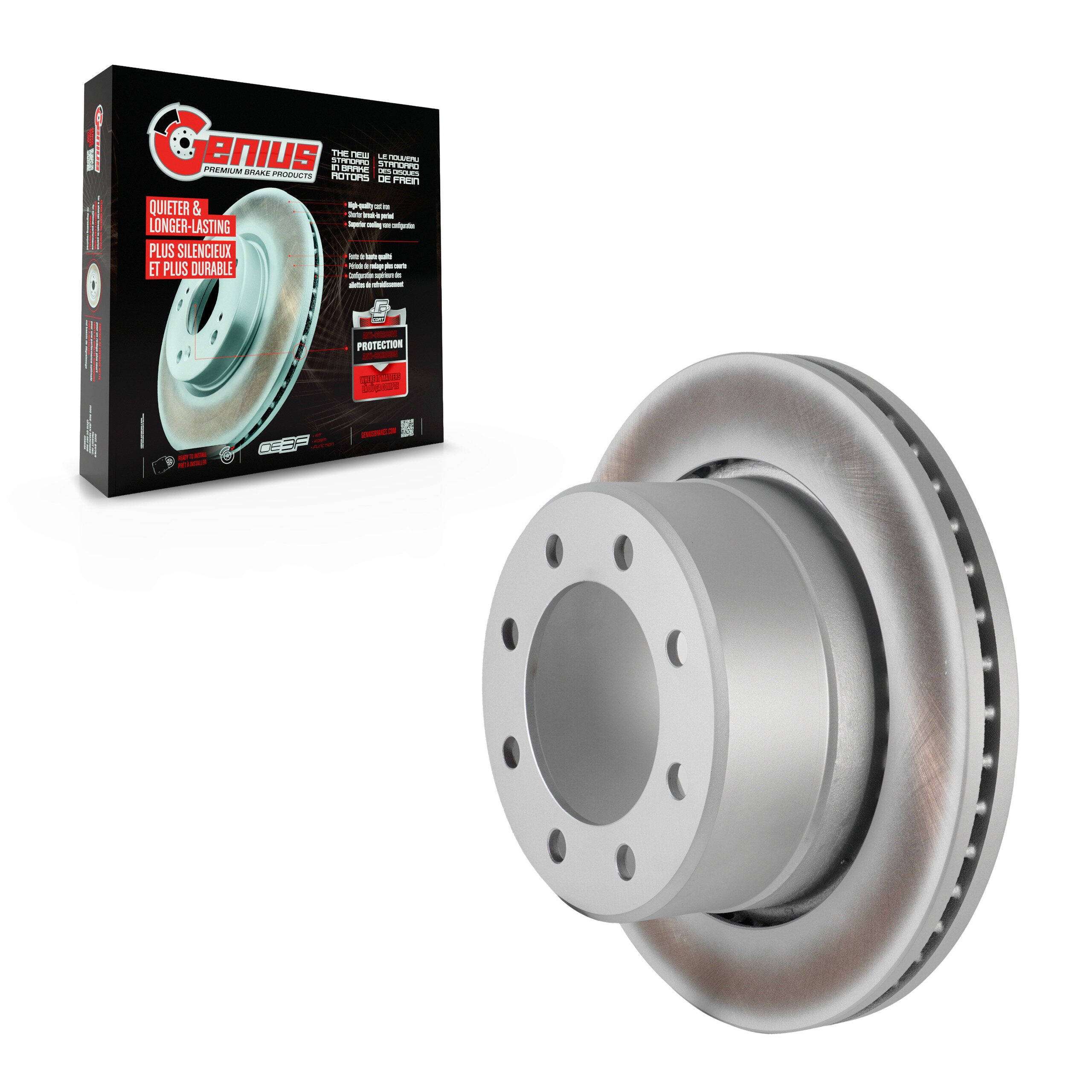 Genius GCR-780733 Disc Brake Rotor for 2009-2024 Ram 3500, Ram 1500, Ram 2500 - Rear