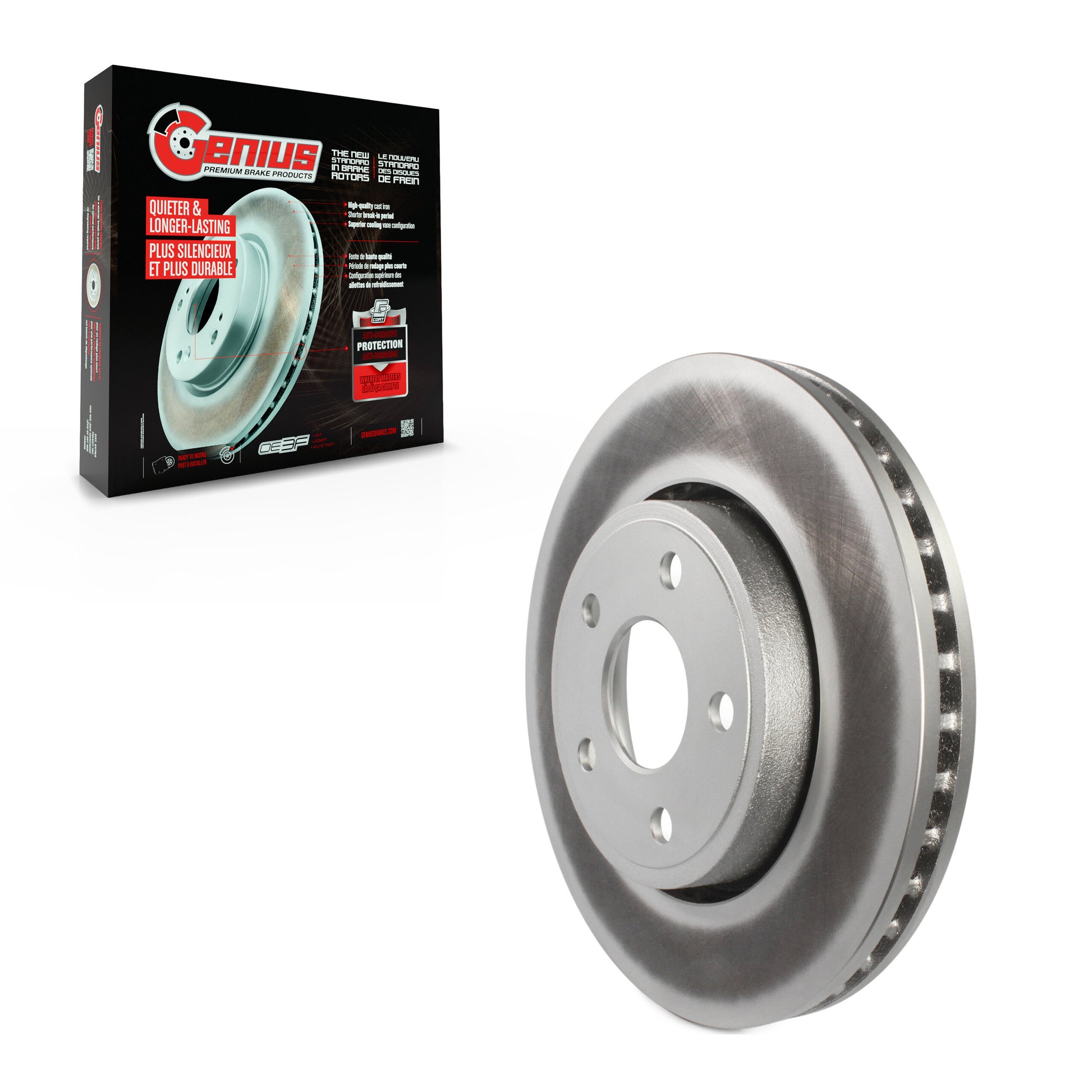 Genius GCR-780868 Disc Brake Rotor for 2011-2024 Dodge Durango, Jeep Grand Cherokee - Front