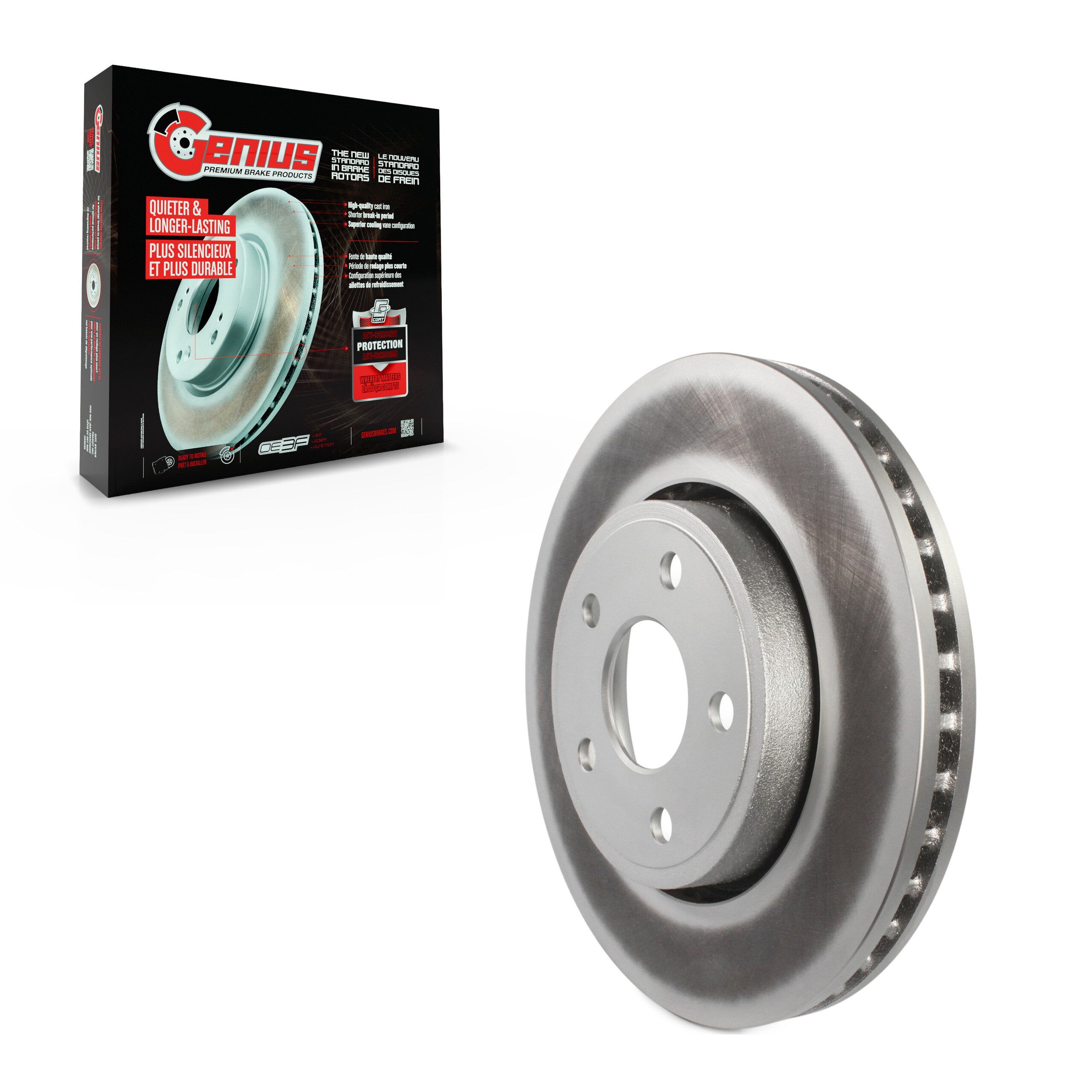 Genius GCR-780868 Disc Brake Rotor for 2011-2024 Dodge Durango, Jeep Grand Cherokee - Front