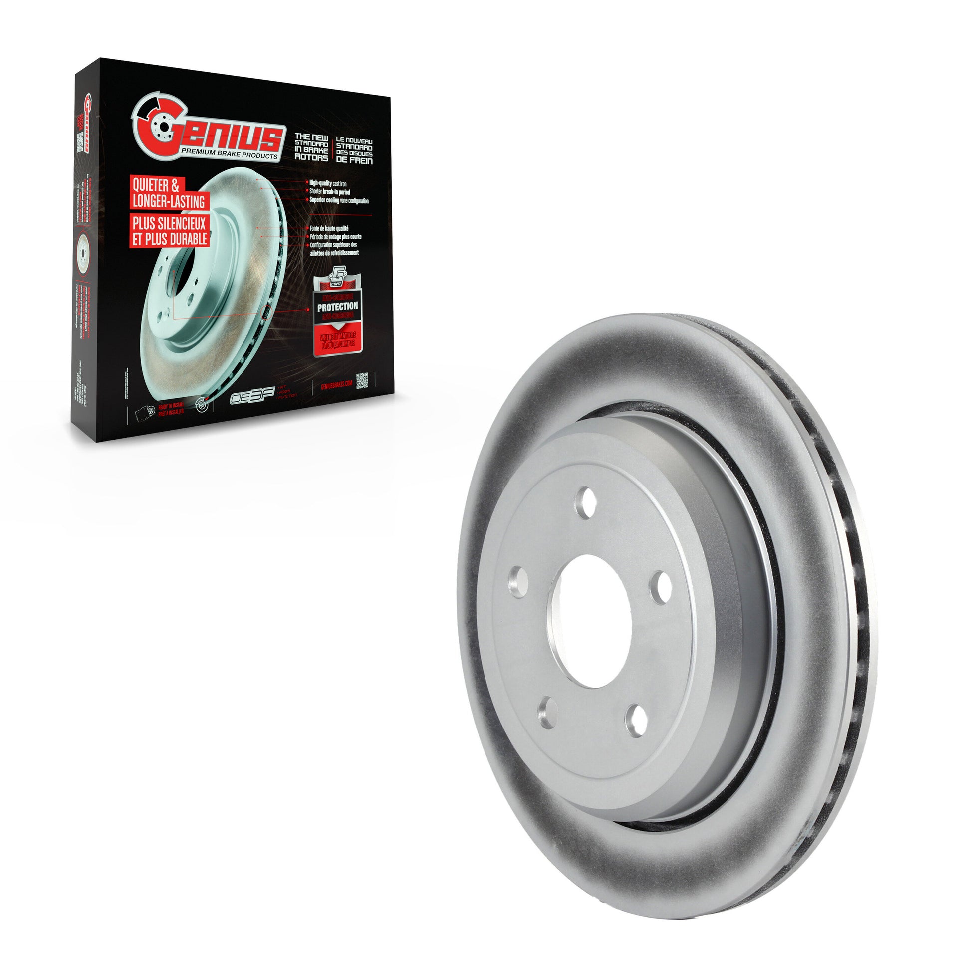 Genius GCR-780869 Disc Brake Rotor for 2011-2024 Dodge Durango, Jeep Grand Cherokee WK, Jeep Grand Cherokee - Rear