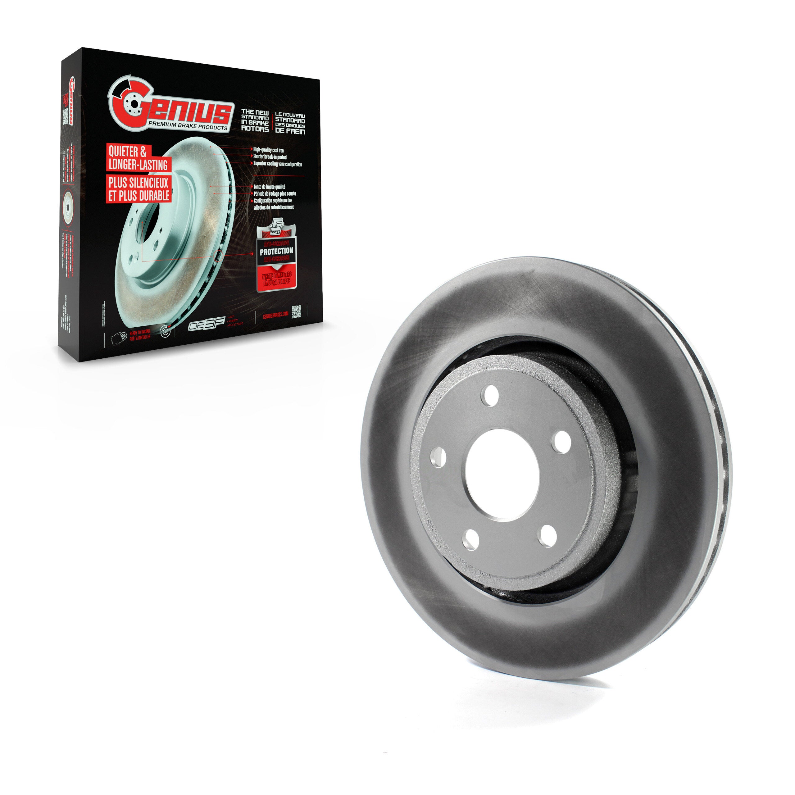Genius GCR-780870 Disc Brake Rotor for 2011-2024 Jeep Grand Cherokee WK, Dodge Durango, Jeep Grand Cherokee - Front