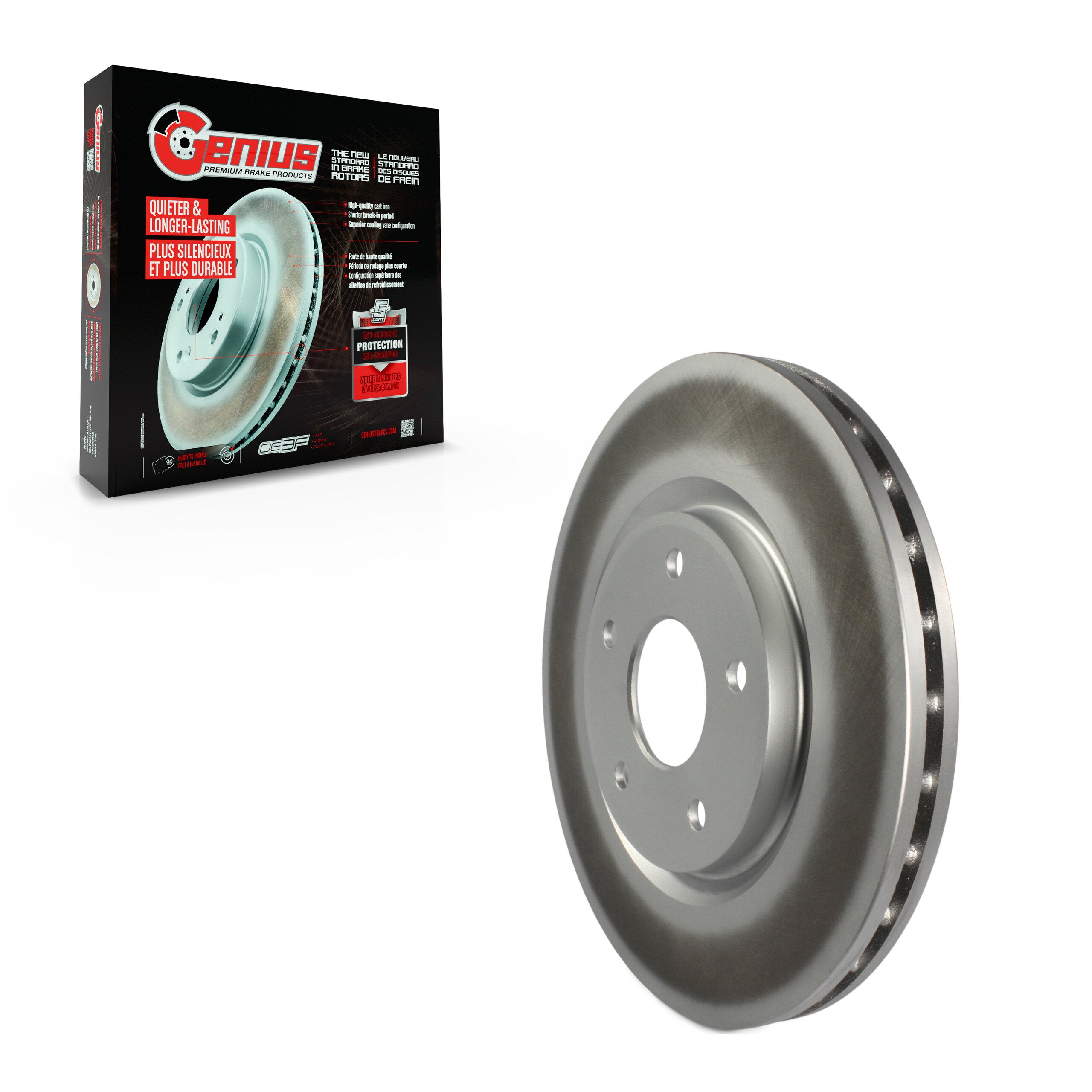 Genius GCR-780964 Disc Brake Rotor for 2009-2024 Chrysler Pacifica, Chrysler Voyager, Chrysler Grand Caravan - Front