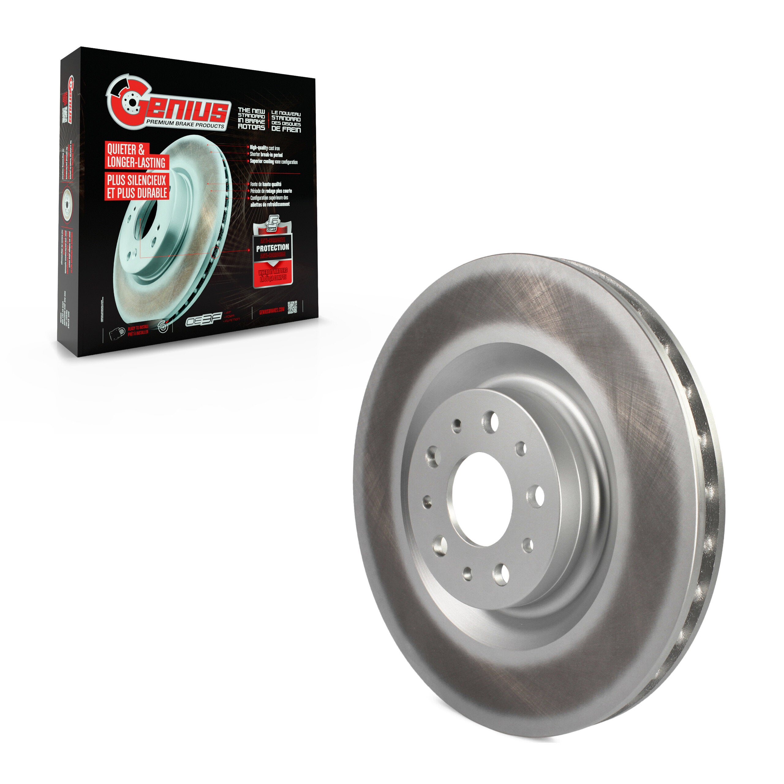 Genius GCR-781770 Disc Brake Rotor for 2014-2020 Fiat 500L - Front