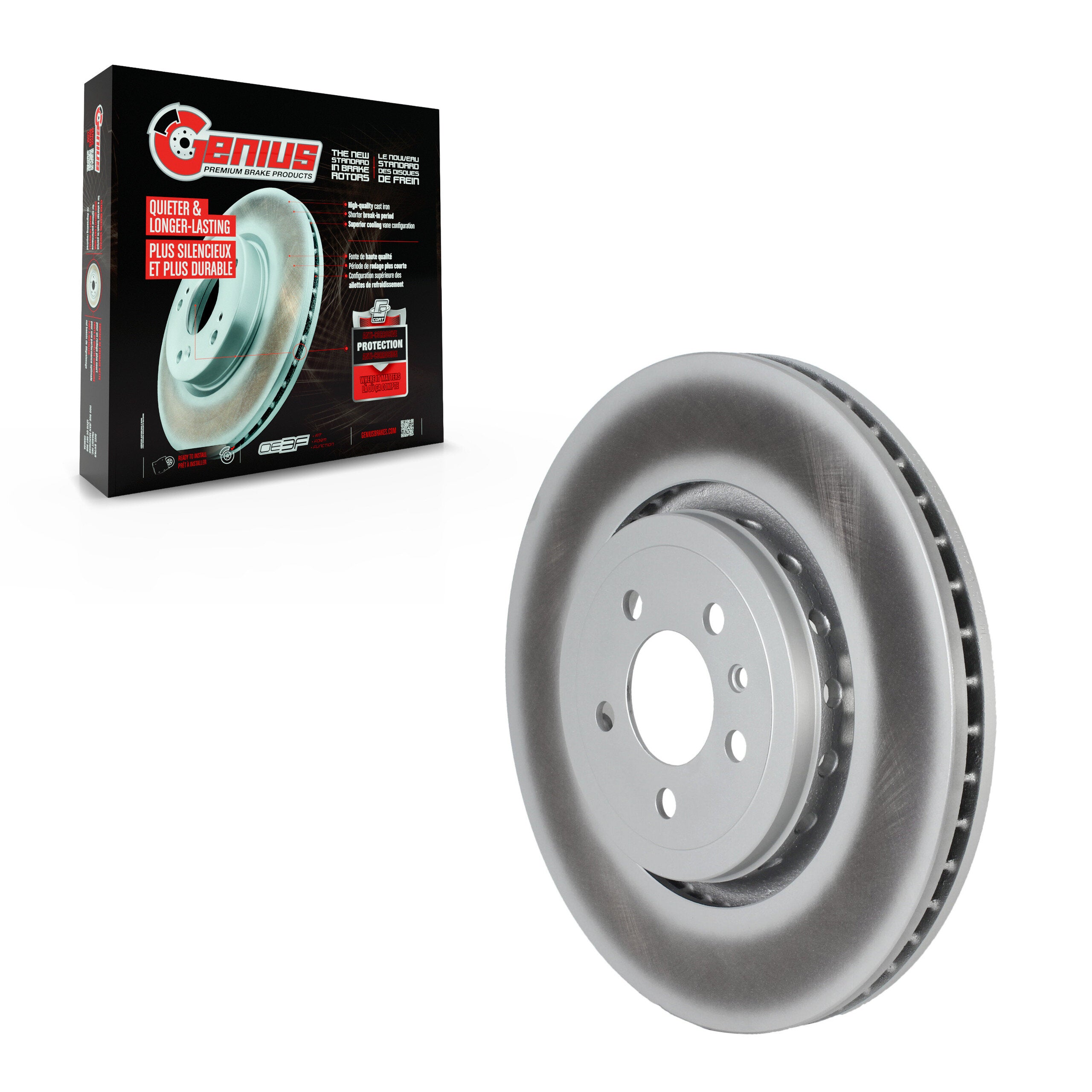 Genius GCR-781774 Disc Brake Rotor for 2014-2023 Dodge Charger - Front