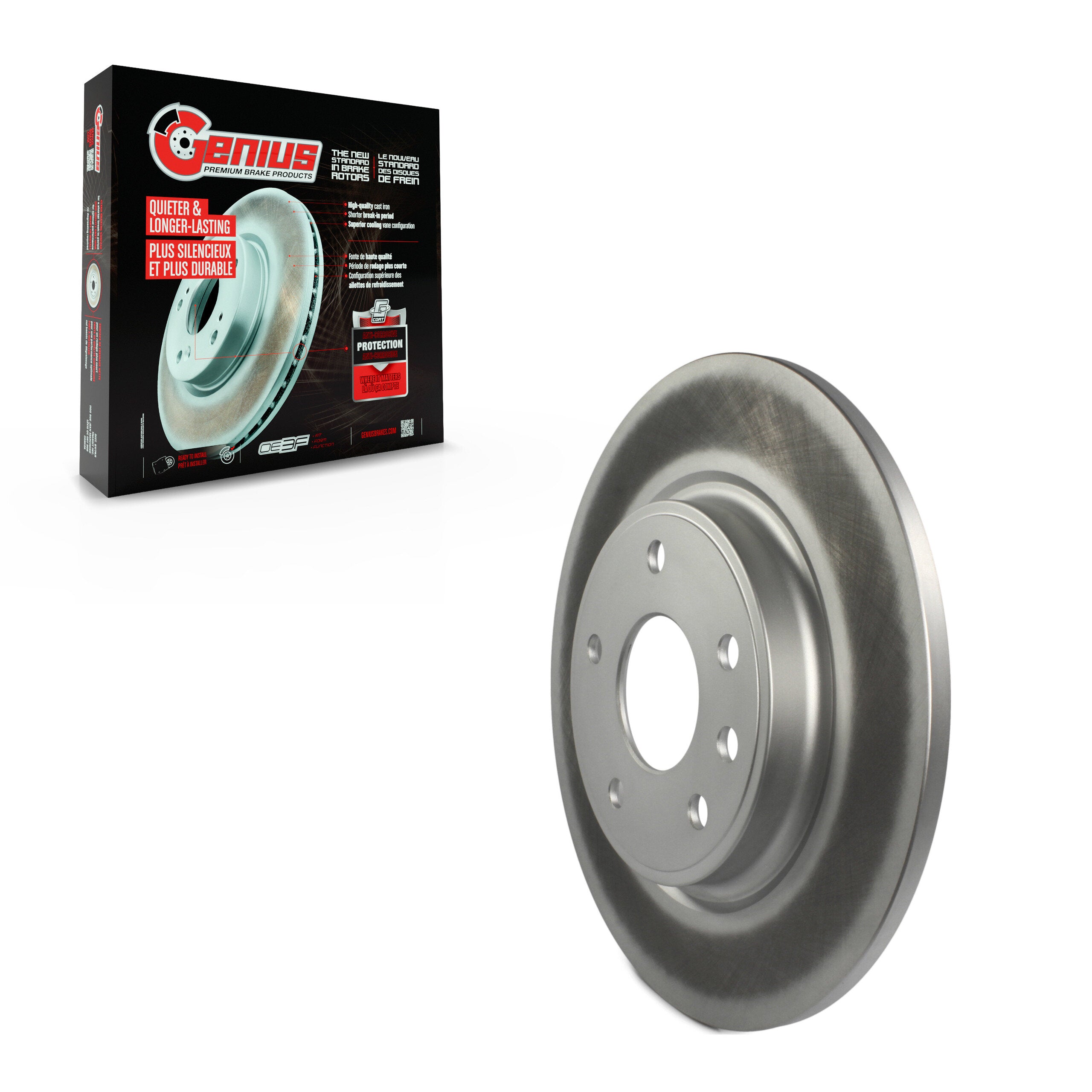 Genius GCR-782040 Disc Brake Rotor for 2017-2024 Chrysler Pacifica, Chrysler Grand Caravan, Chrysler Voyager - Rear