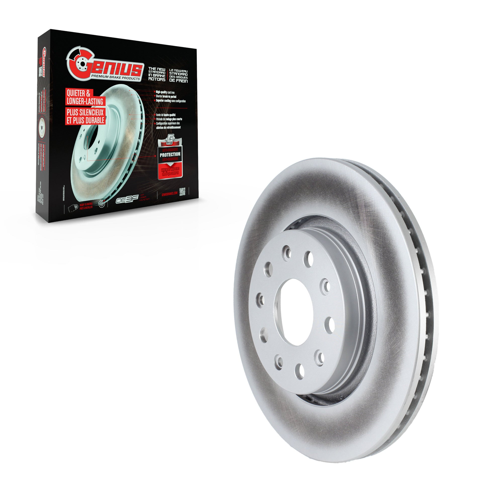 Genius GCR-782319 Disc Brake Rotor for 2018-2024 Jeep Gladiator, Jeep Wrangler - Front