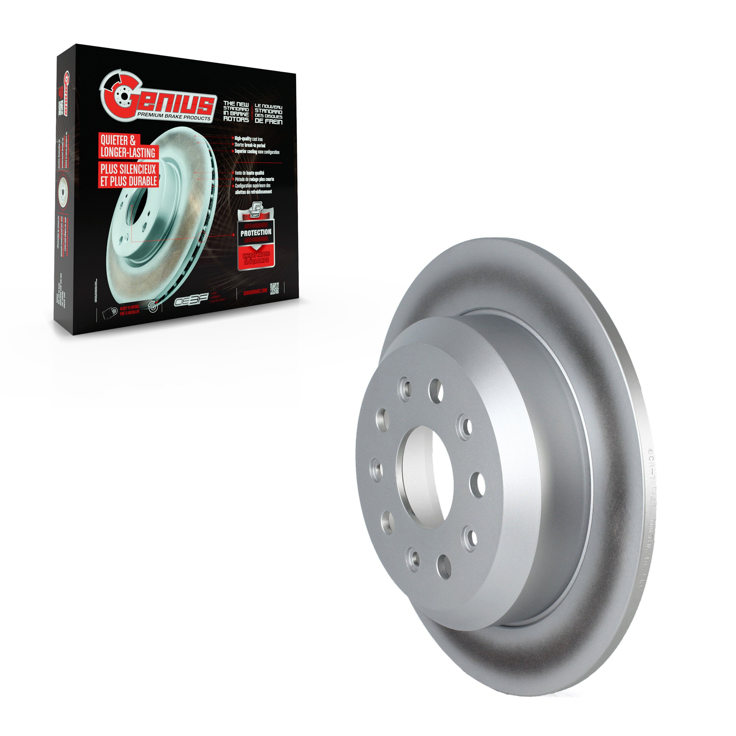 Genius GCR-782485 Disc Brake Rotor for 2018-2025 Jeep Wrangler - Rear