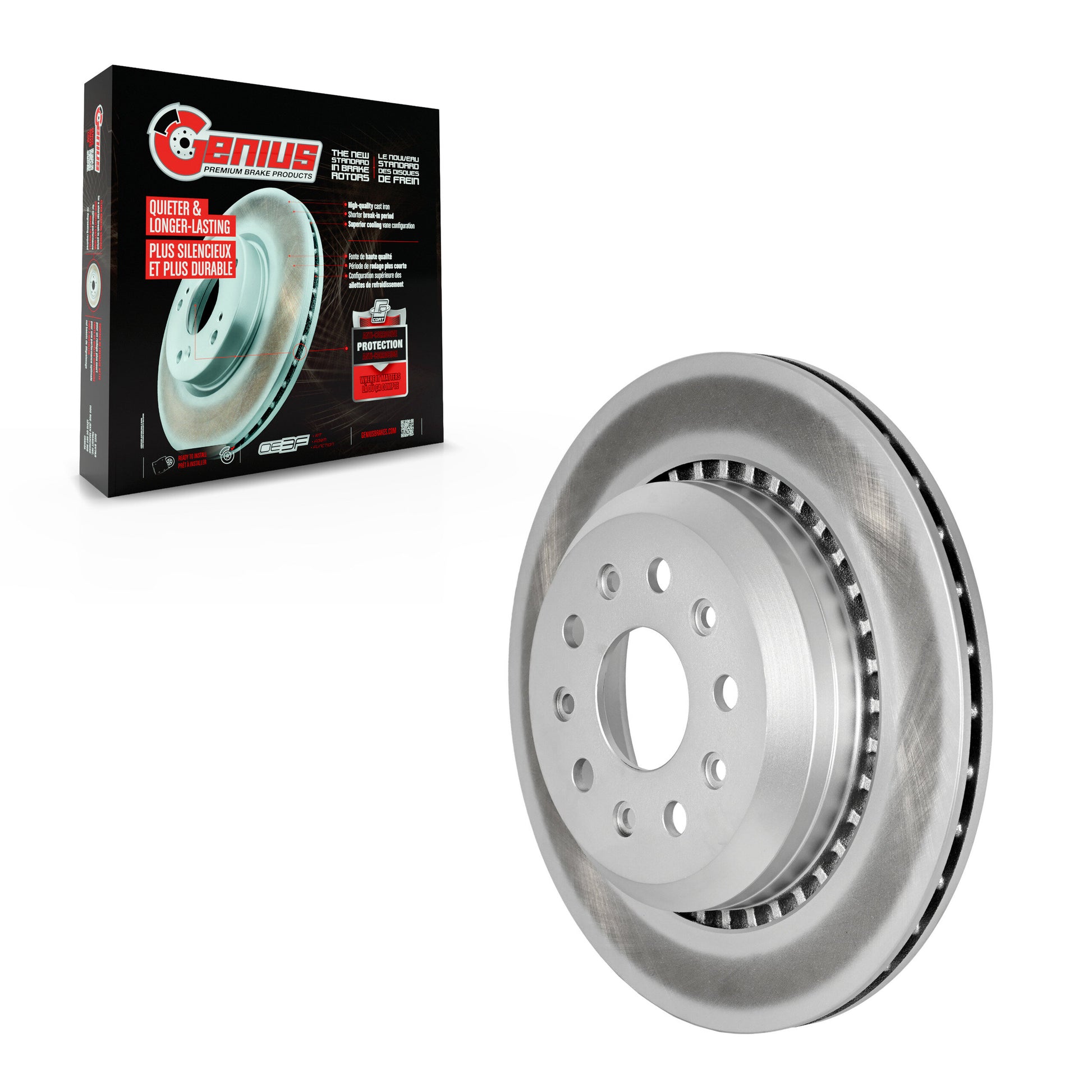 Genius GCR-782625 Disc Brake Rotor for 2020-2025 Jeep Wrangler, Jeep Gladiator - Rear