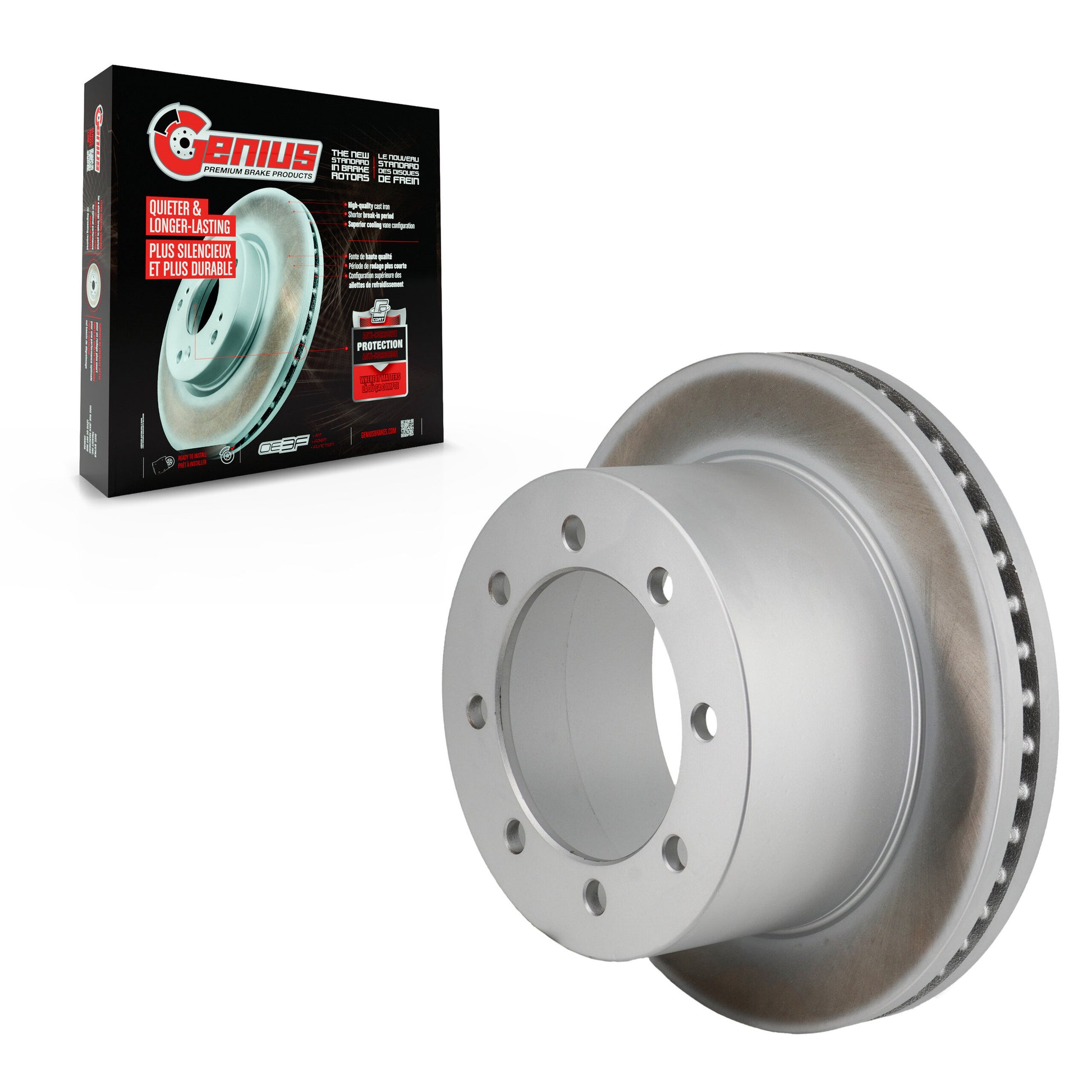 Genius GCR-782636 Disc Brake Rotor for 2020-2024 Chevrolet Silverado 3500 HD, GMC Sierra 3500 HD - Rear