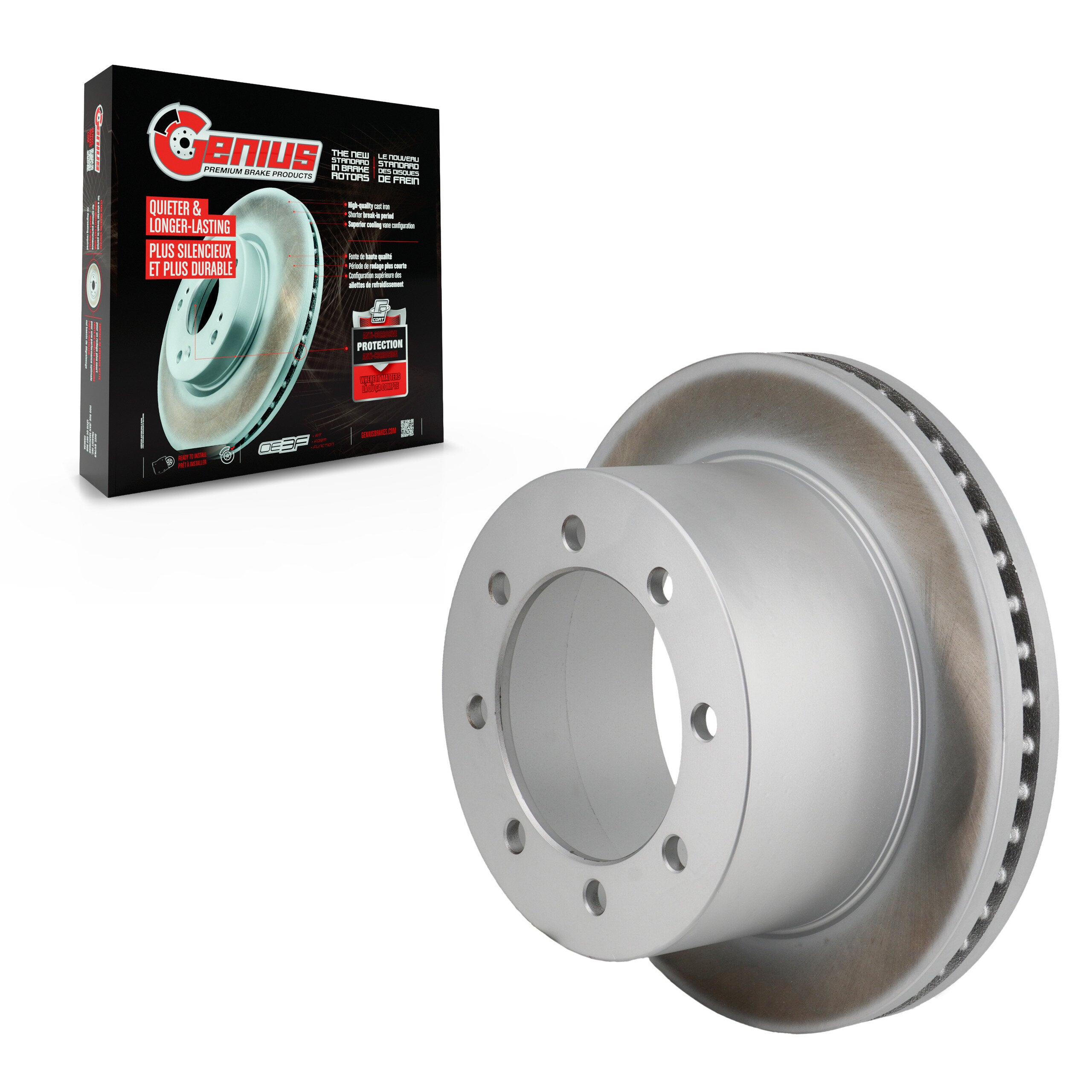 Genius GCR-782636 Disc Brake Rotor for 2020-2024 Chevrolet Silverado 3500 HD, GMC Sierra 3500 HD - Rear