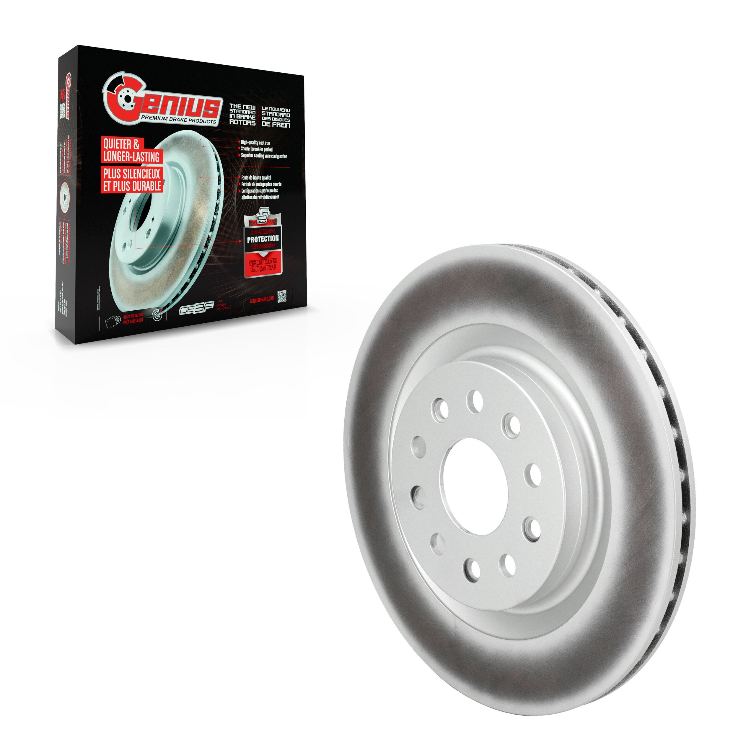 Genius GCR-782850 Disc Brake Rotor for 2021-2024 Jeep Grand Cherokee, Jeep Grand Cherokee L - Rear
