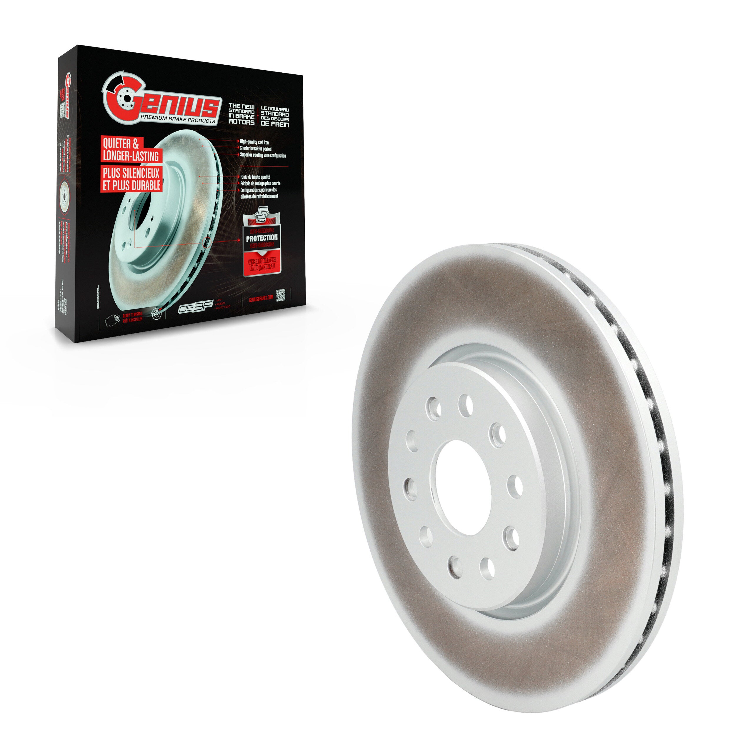 Genius GCR-782851 Disc Brake Rotor for 2021-2024 Jeep Grand Cherokee, Jeep Grand Cherokee L - Front