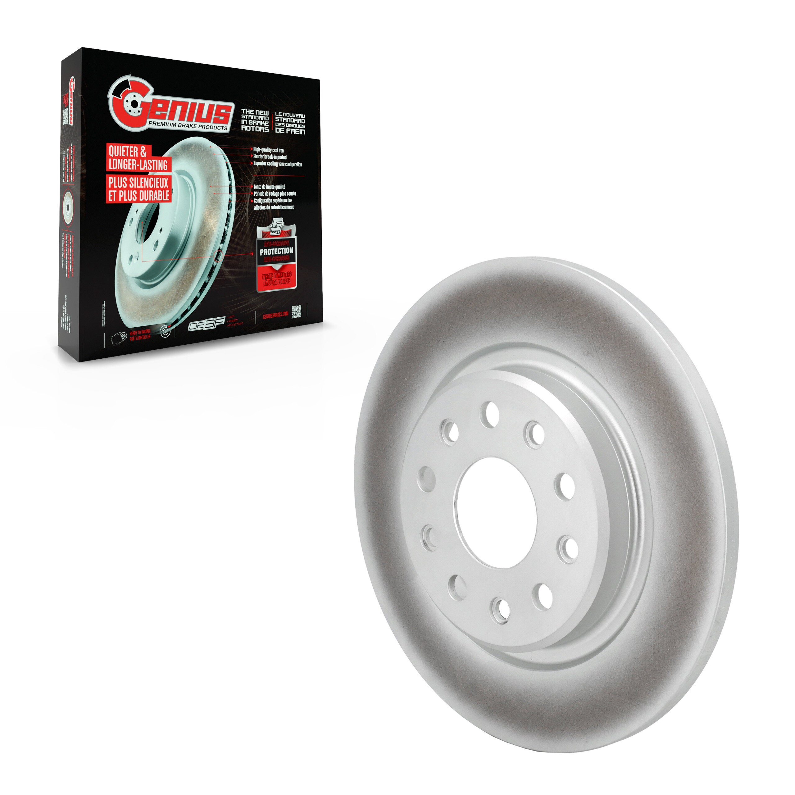 Genius GCR-782869 Disc Brake Rotor for 2021-2024 Jeep Grand Cherokee, Jeep Grand Cherokee L - Rear