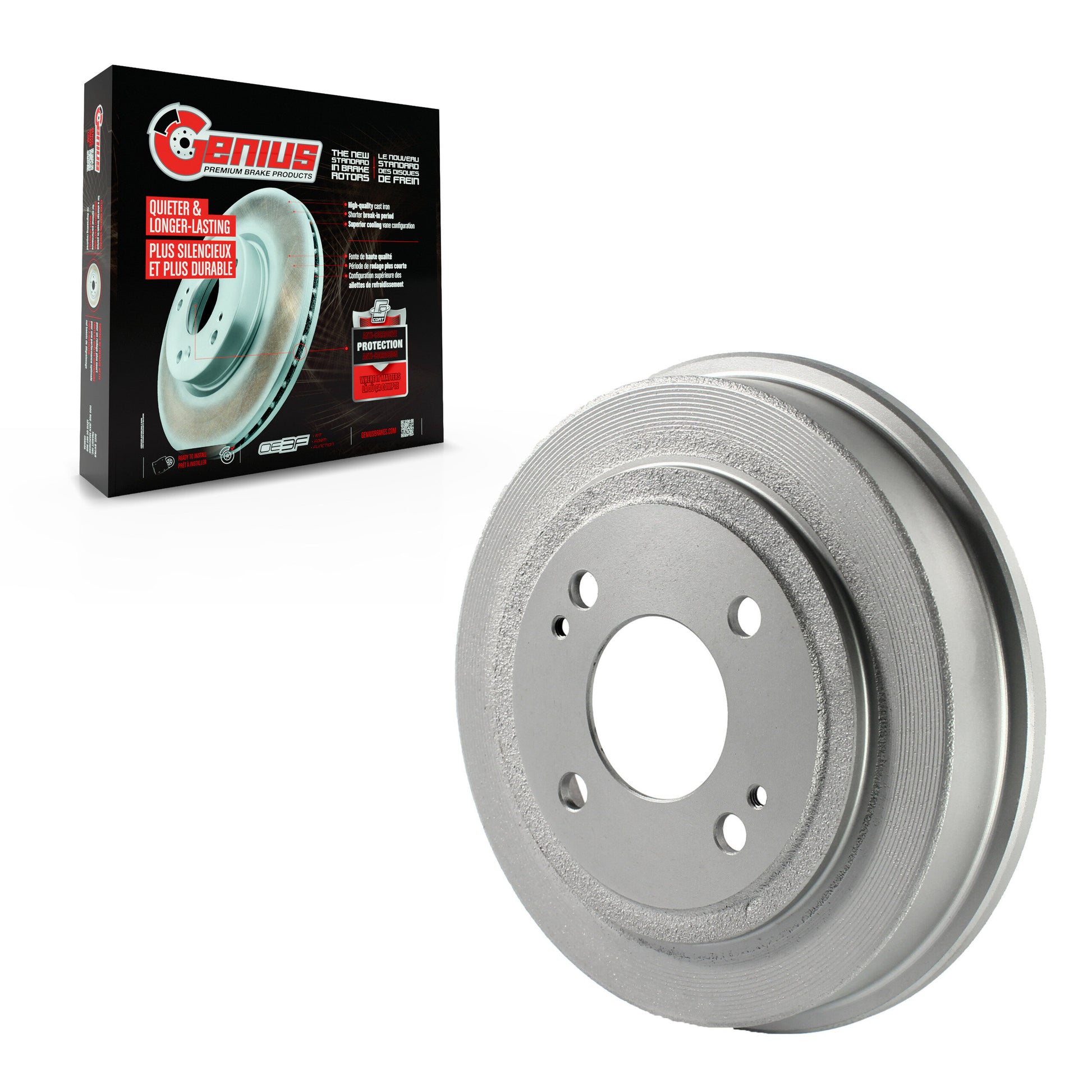 Genius GCR-9311 Brake Drum for 1986-2008 Honda Fit, Honda Civic, Acura EL - Rear