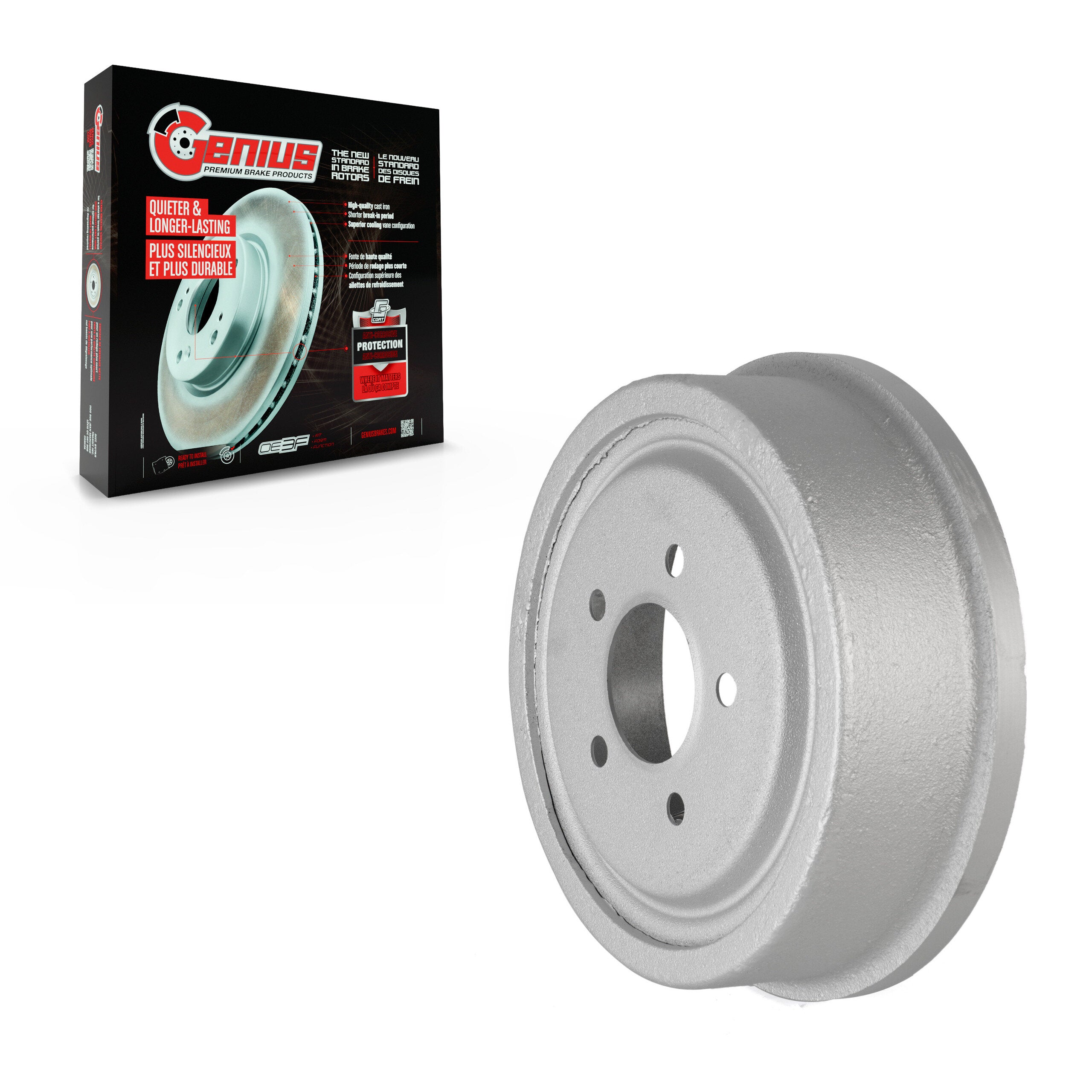 Genius GCR-9498 Brake Drum for 1980-2010 Mazda B2300, Ford Ranger, Mazda B2500 - Rear