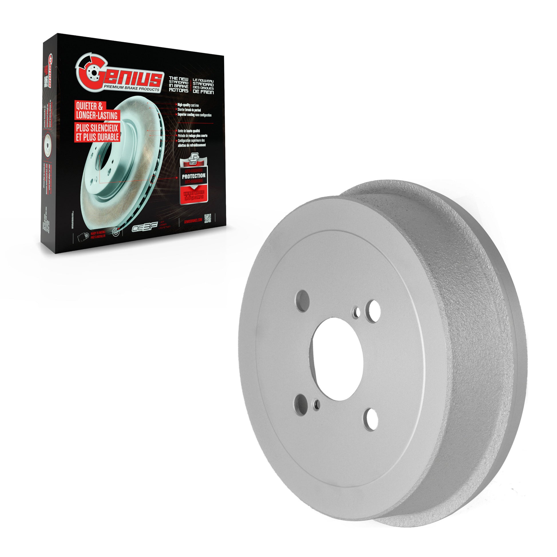 Genius GCR-9545 Brake Drum for 1993-2002 Chevrolet Prizm, Geo Prizm, Toyota Corolla - Rear