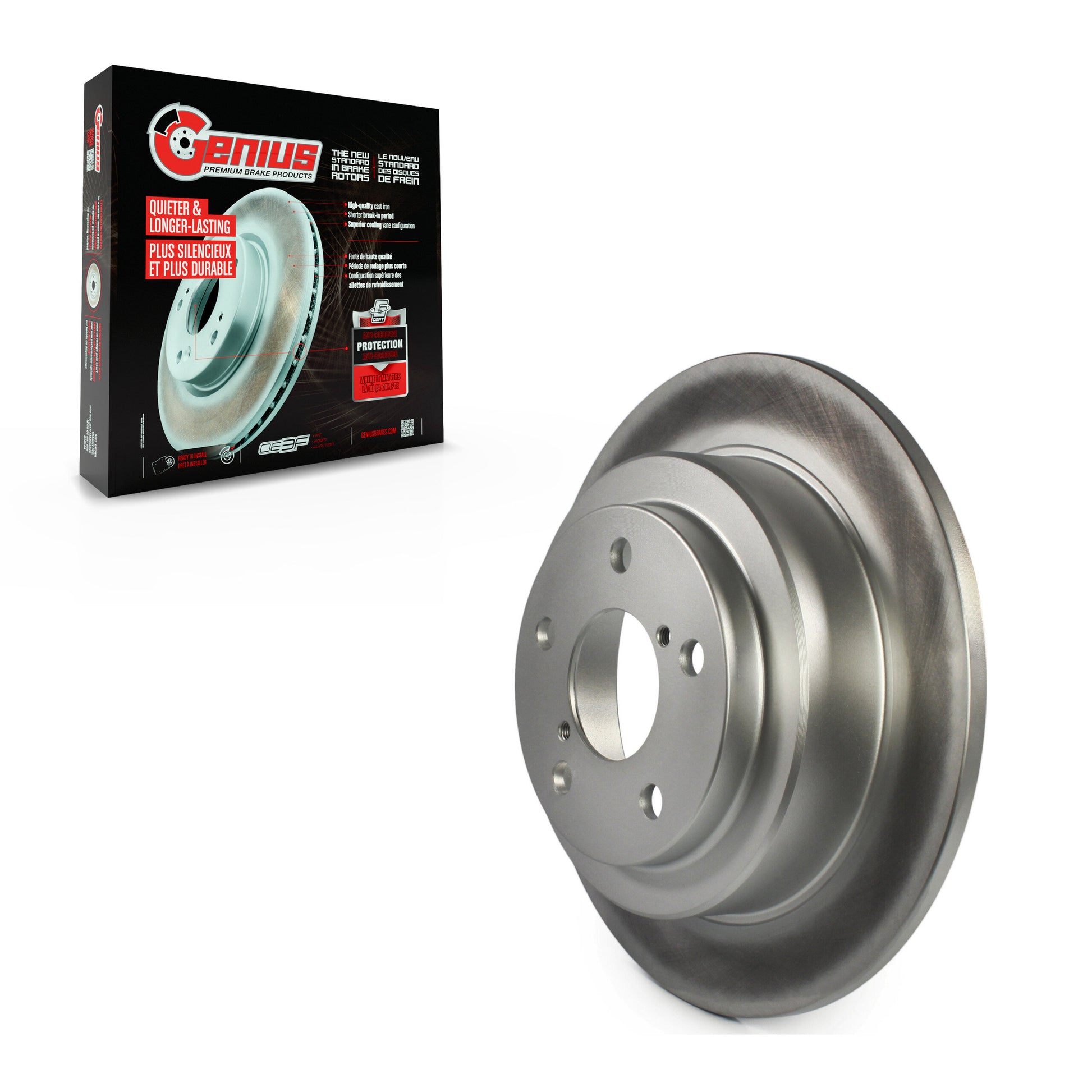 Genius GCR-96121 Disc Brake Rotor for 1990-2008 Subaru Impreza, Saab 9-2X, Subaru Legacy - Rear