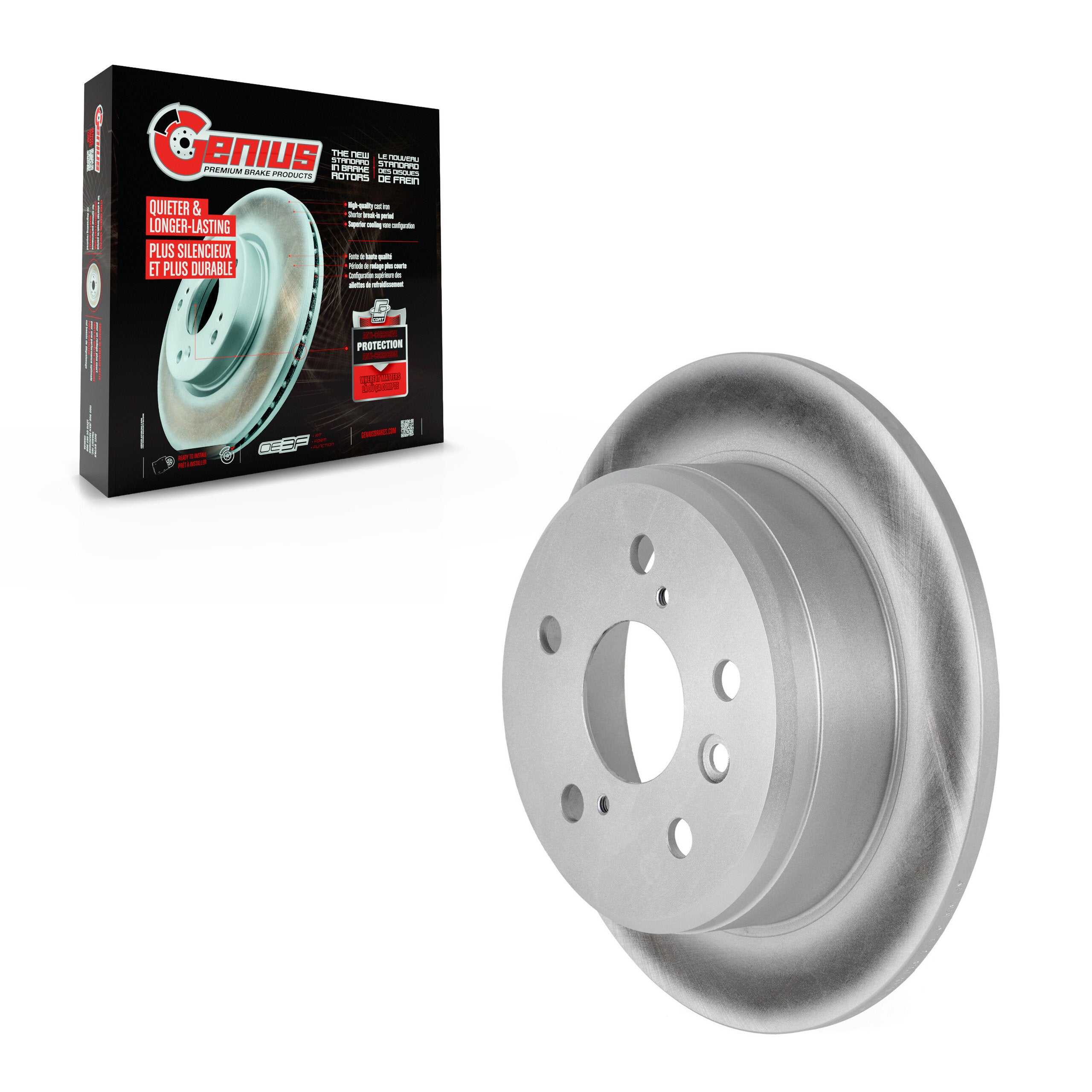 Genius GCR-96216 Disc Brake Rotor for 1992-2003 Toyota Solara, Lexus ES300, Toyota Camry - Rear