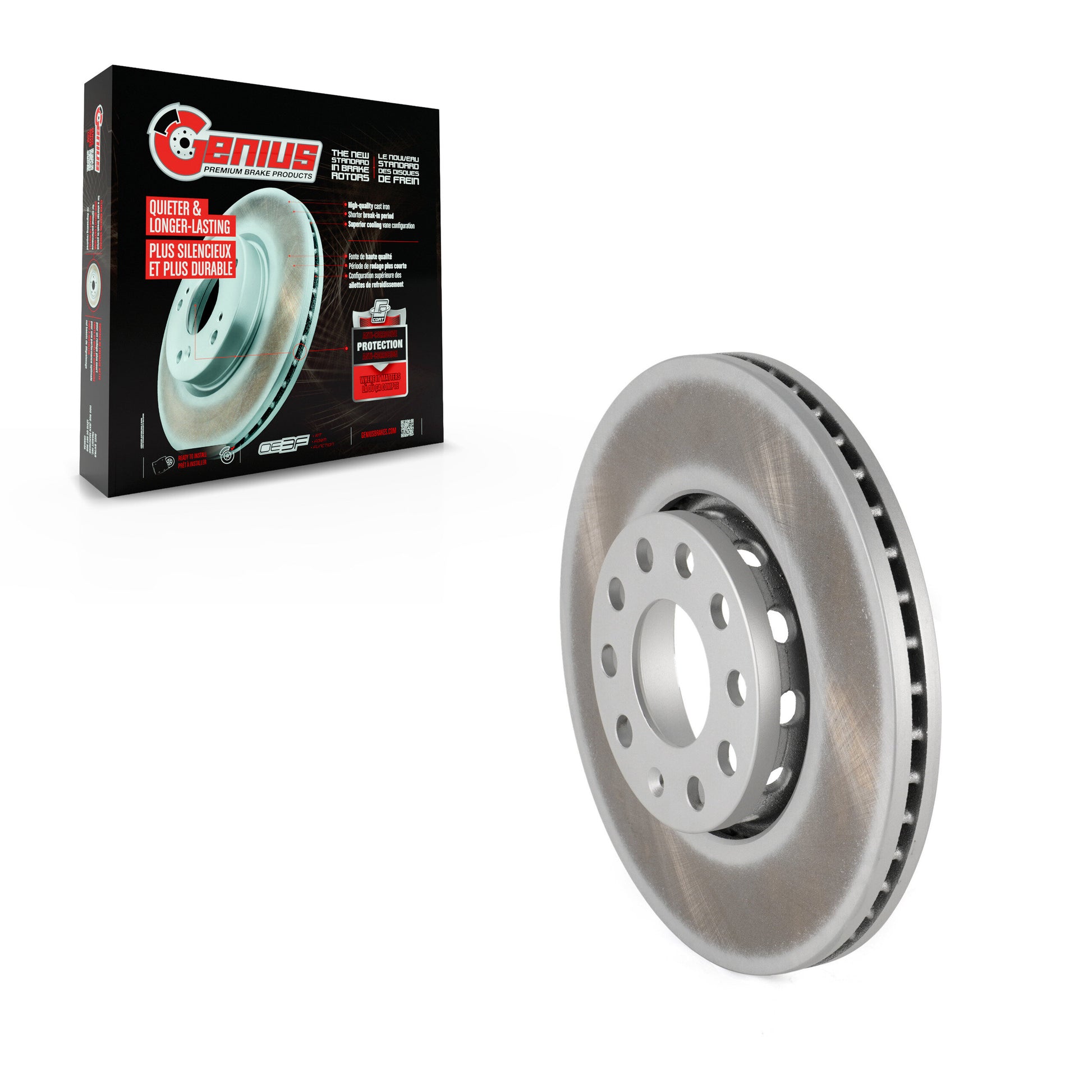 Genius GCR-96421 Disc Brake Rotor for 1992-2006 Volkswagen Passat, Audi A4, Audi A4 Quattro - Front