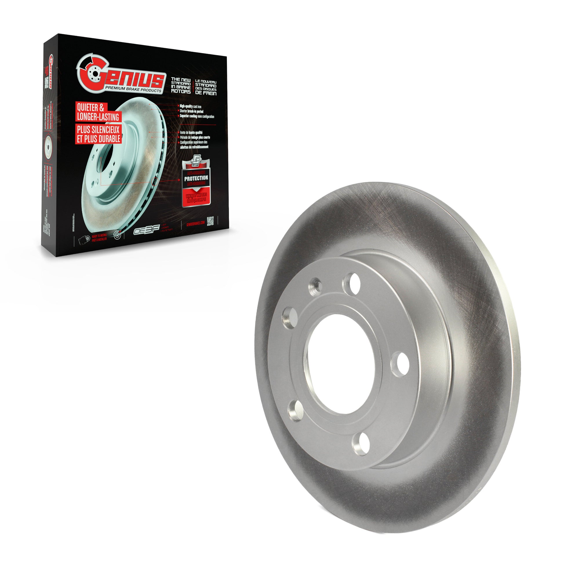 Genius GCR-96424 Disc Brake Rotor for 1993-2006 Audi A4, Audi A4 Quattro, Audi S4 - Rear